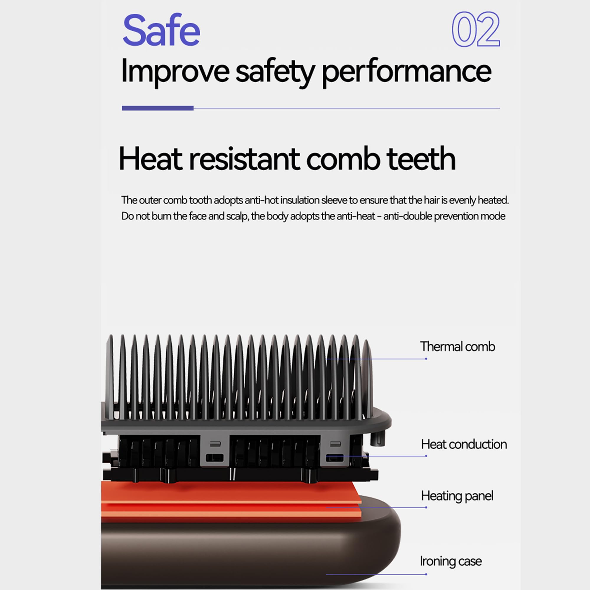 Cepillo Alisador Inalámbrico - Cepillo de Pelo Portátil - Imagen 8