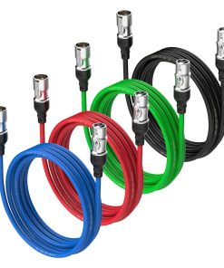Cables XLR Zibee de 25 pies 4 unidades, Macho a Hembra