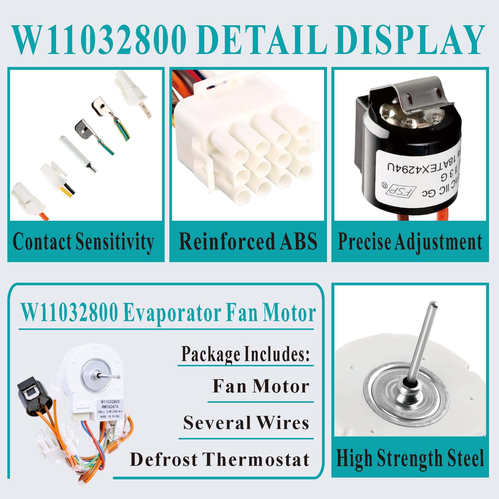 Motor del ventilador del evaporador W11032800 actualizado - Imagen 3