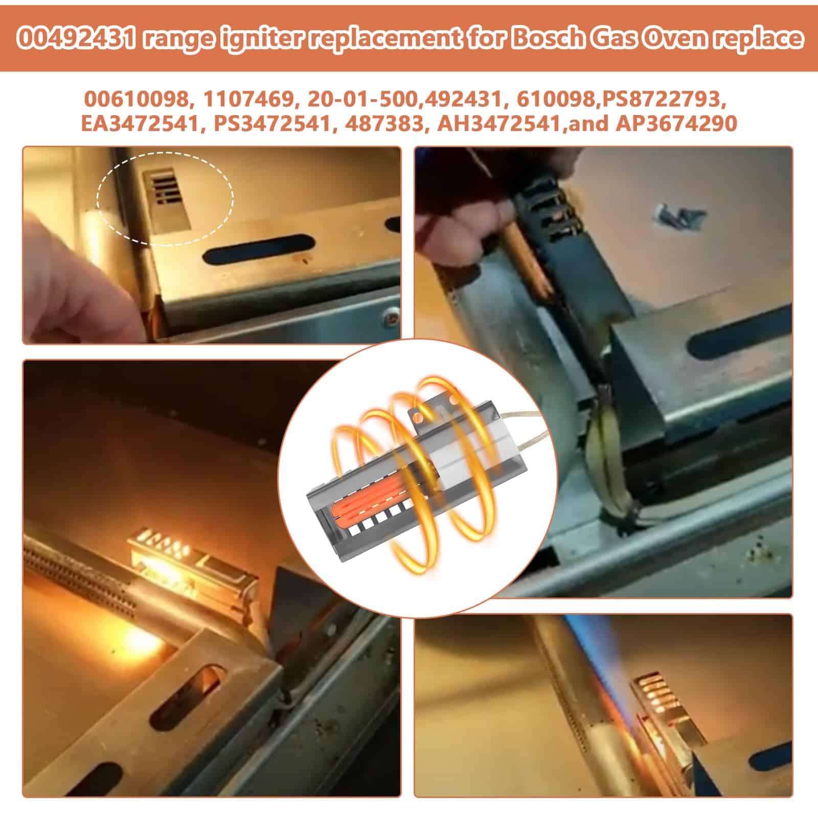 Sthovd 00492431 00487383 Repuesto de Encendedor de Horno de - Imagen 6