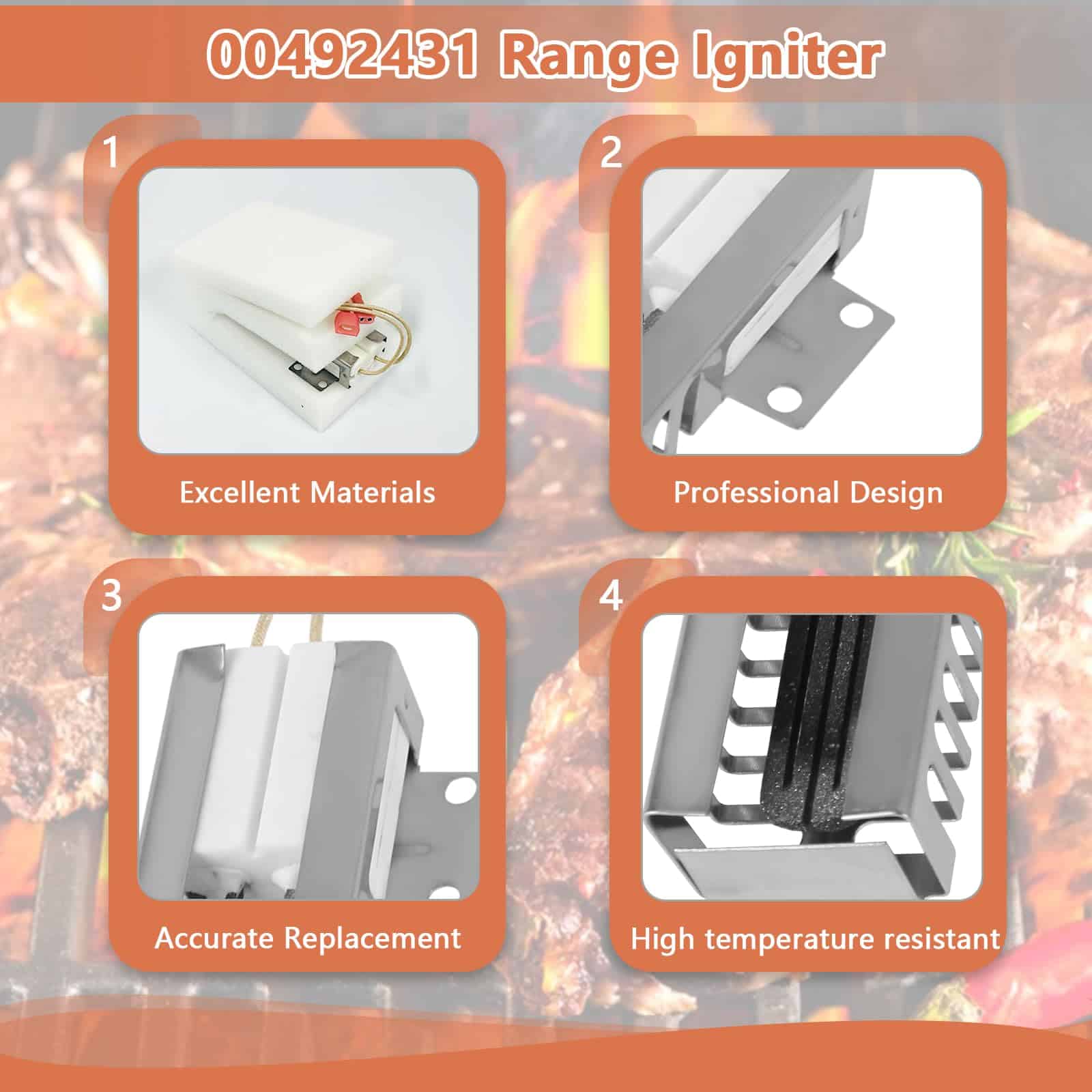 Sthovd 00492431 00487383 Repuesto de Encendedor de Horno de - Imagen 5