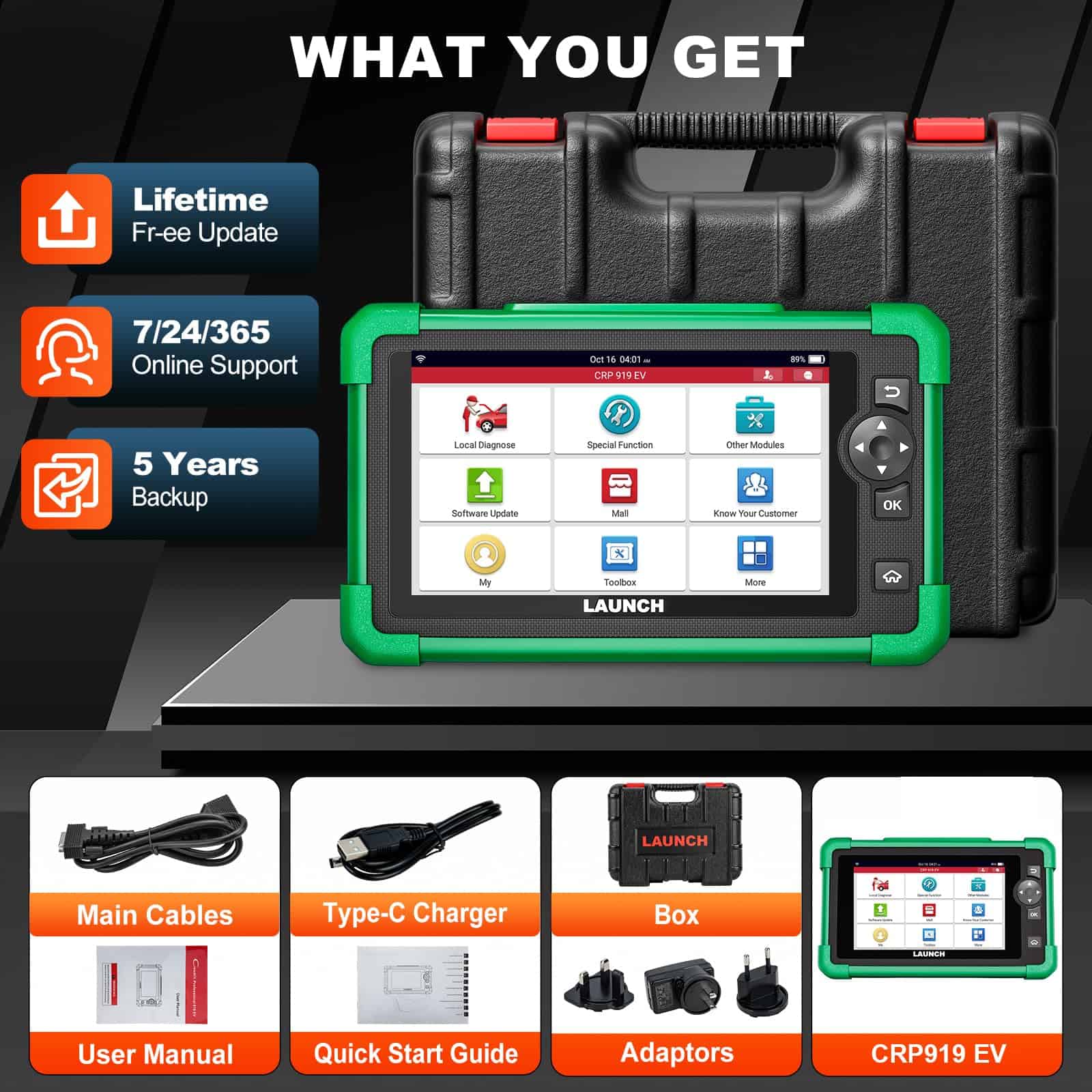 Escáner de vehículos de nueva energía LAUNCH X431 CRP919, - Imagen 9