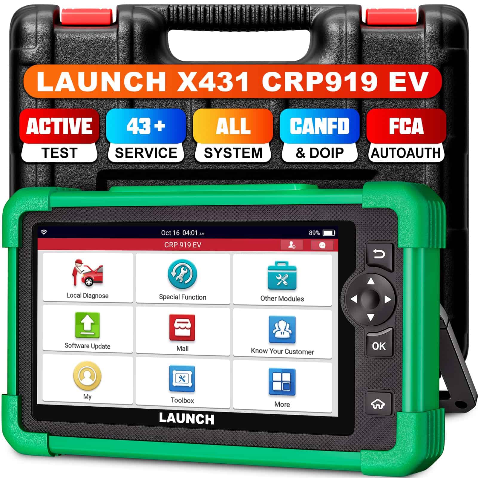 Escáner de vehículos de nueva energía LAUNCH X431 CRP919,