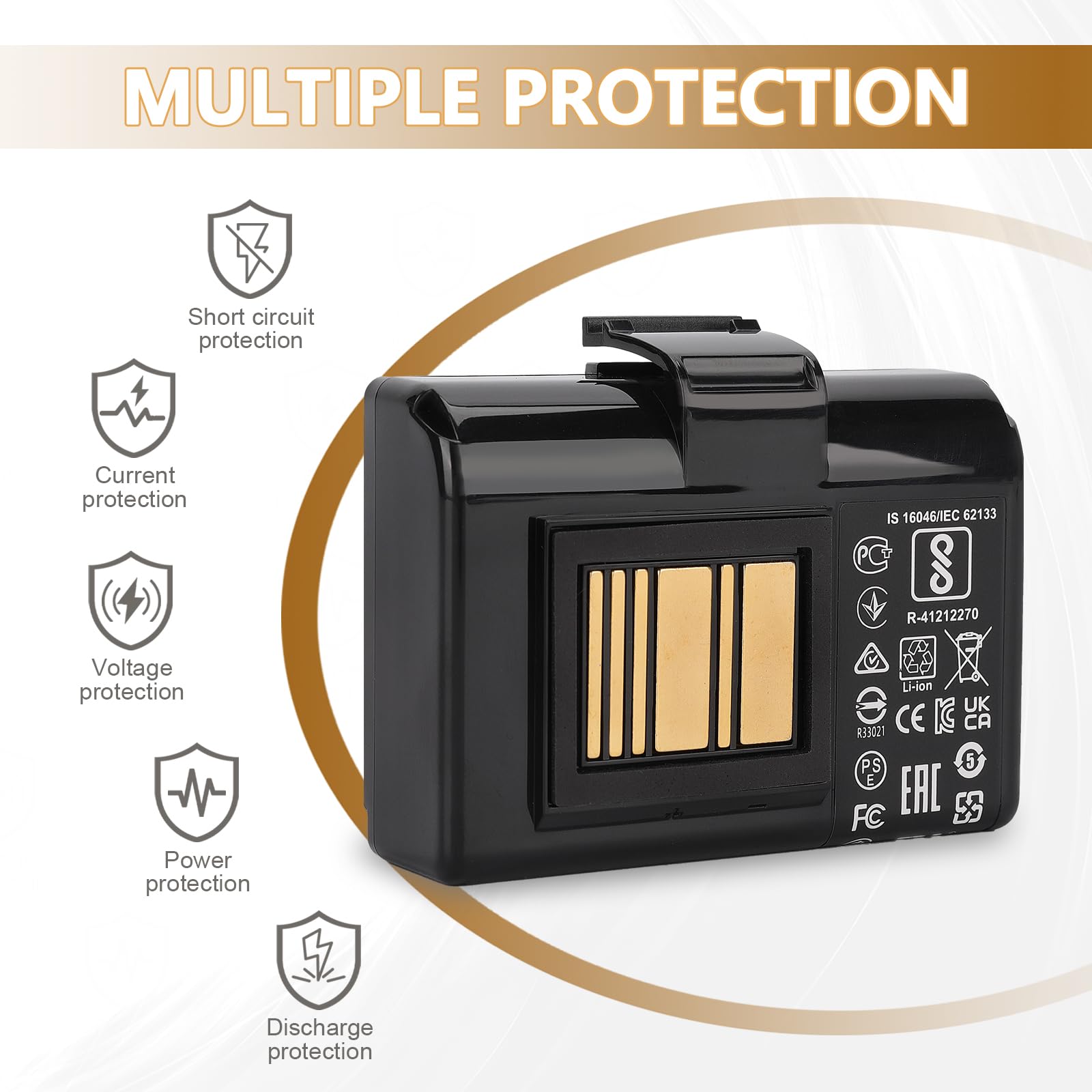 Batería de Repuesto oliadeo 3400mAh ZQ520 ZQ620: para - Imagen 7