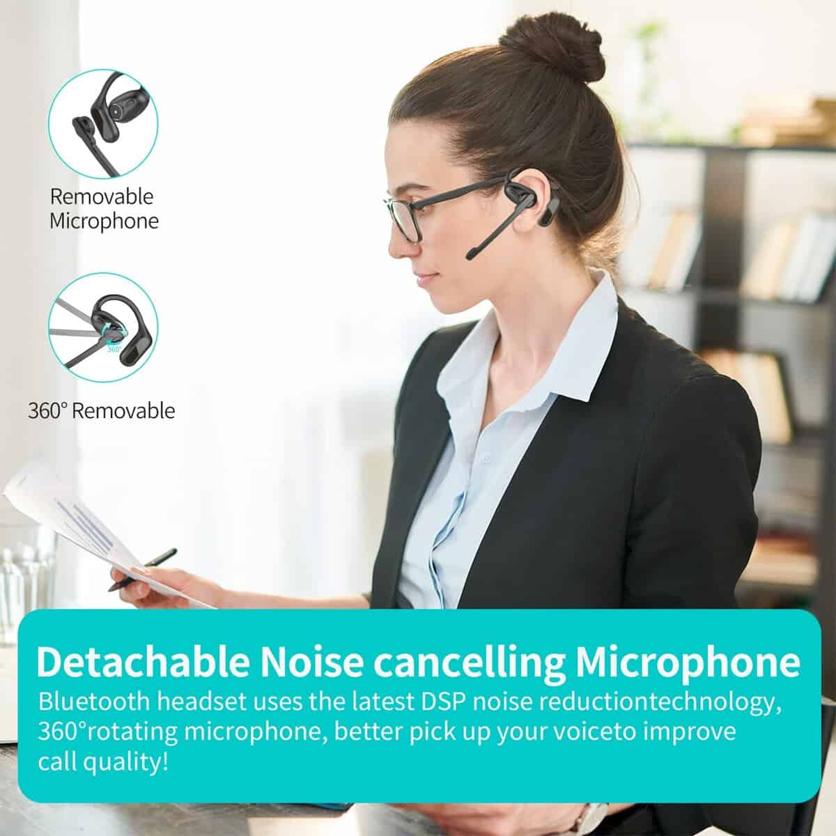 Audífono Bluetooth de Negocios Msgannc con Micrófono: - Imagen 8