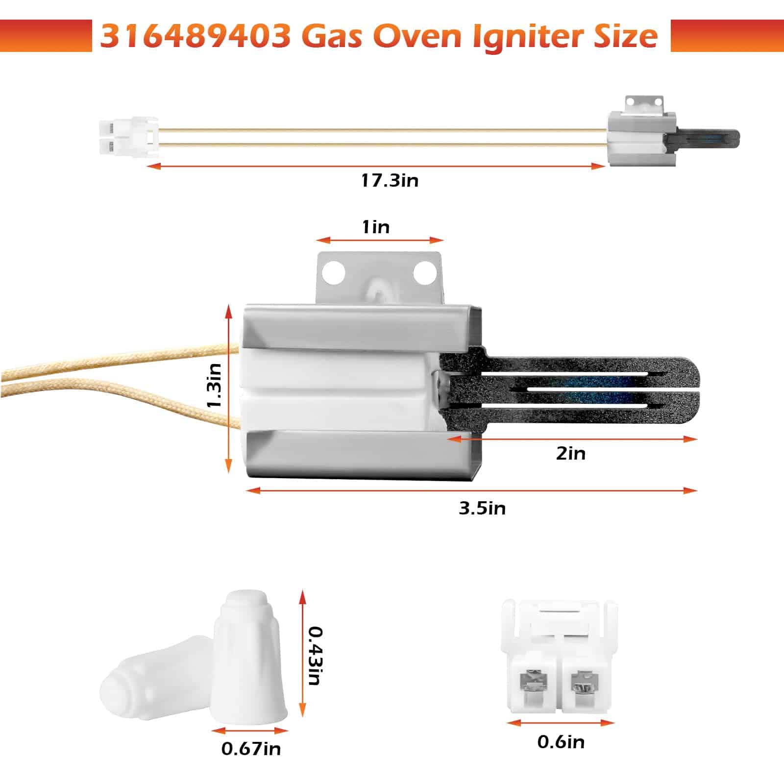 Sthovd 316489403 Repuesto de encendedor de horno a gas para - Imagen 3