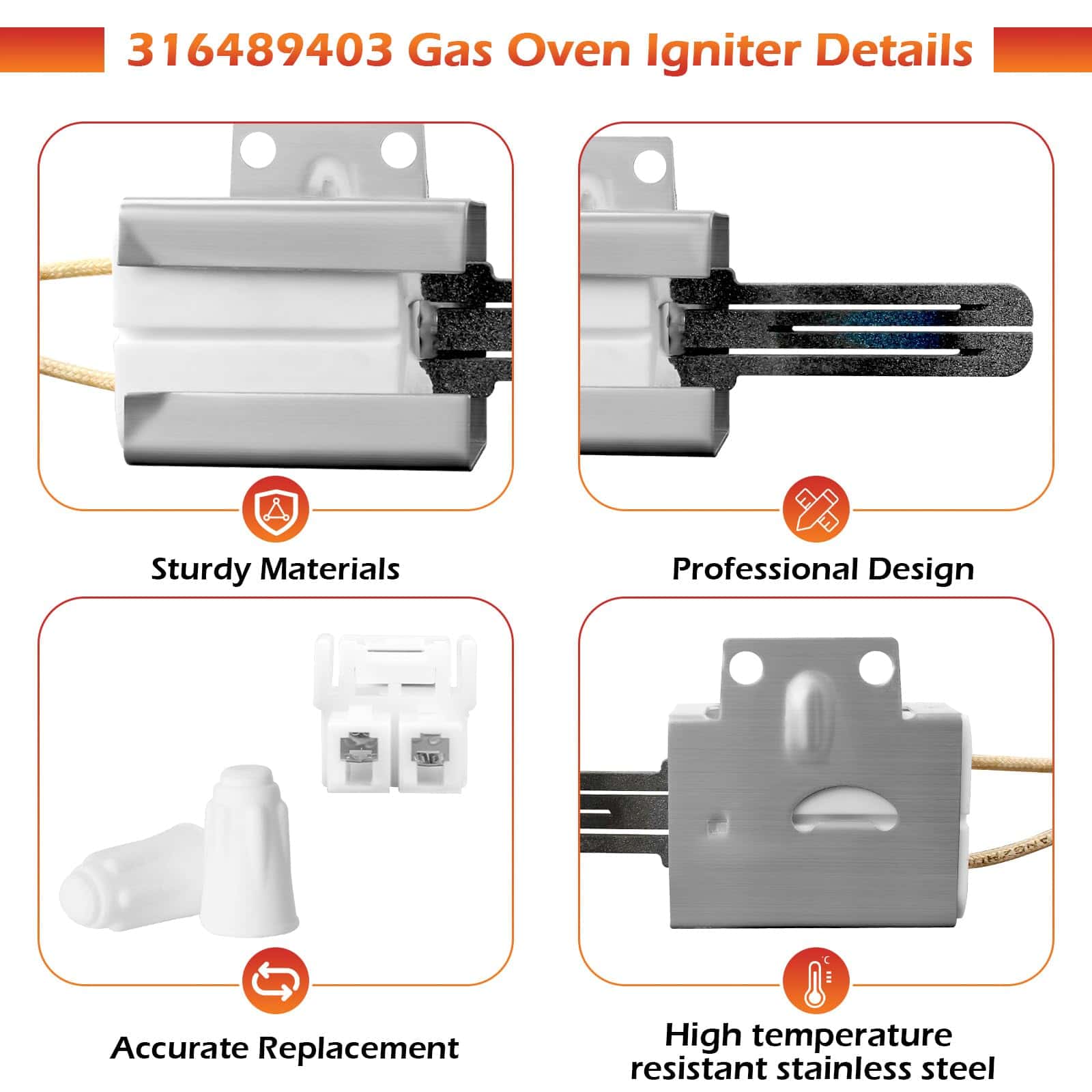 Sthovd 316489403 Repuesto de encendedor de horno a gas para - Imagen 5