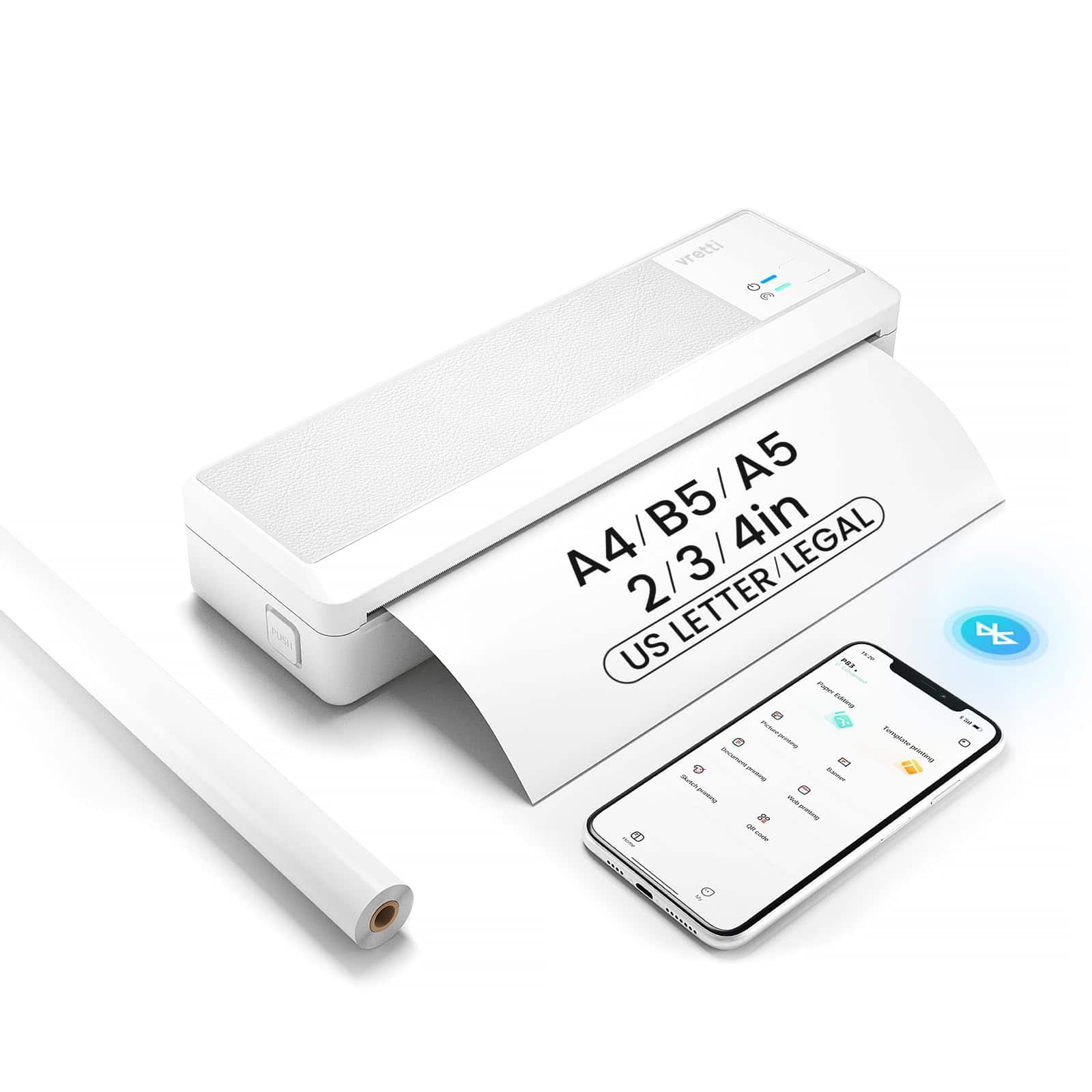 Impresoras portátiles inalámbricas para -Blanco gris