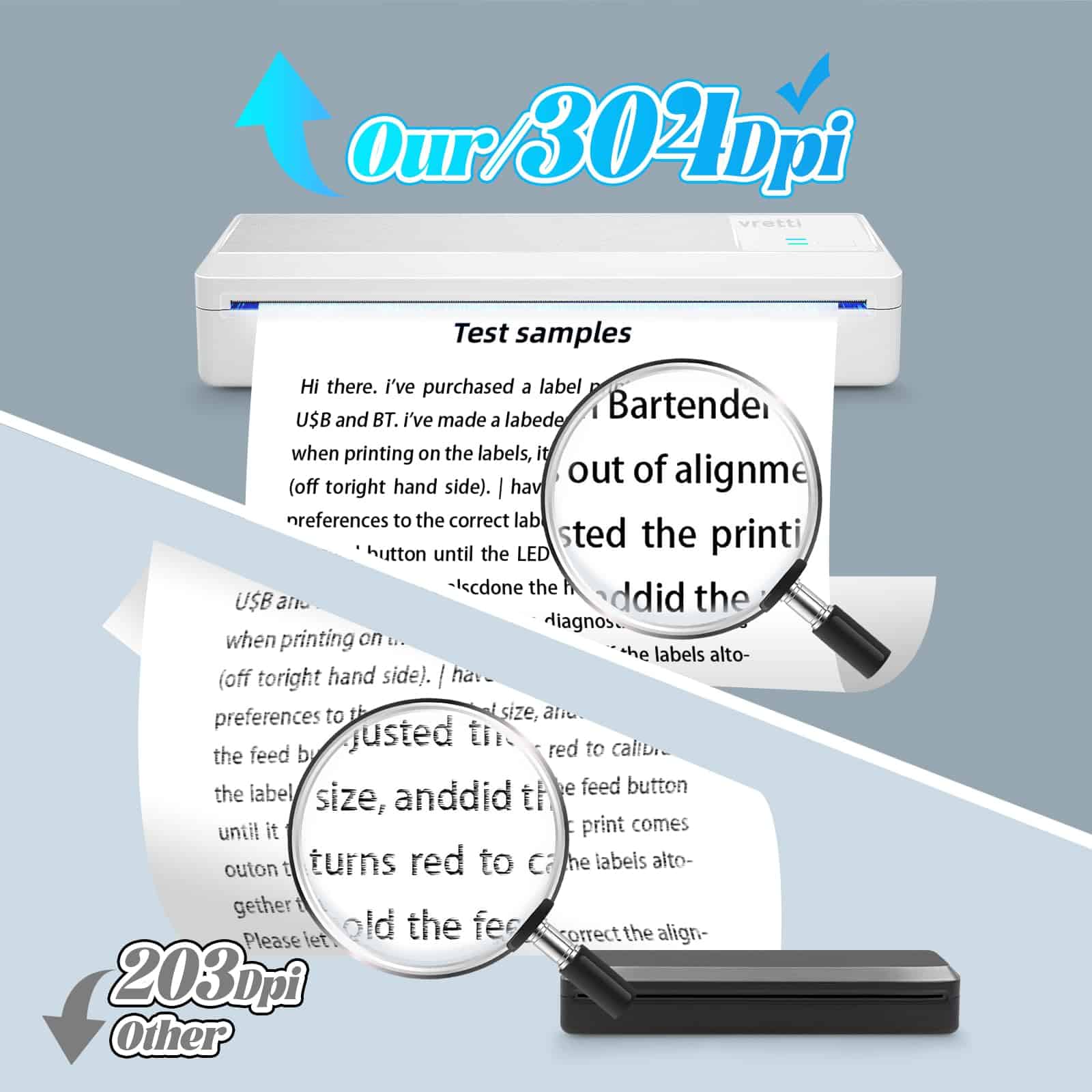 Impresoras portátiles inalámbricas para -Blanco gris - Imagen 7