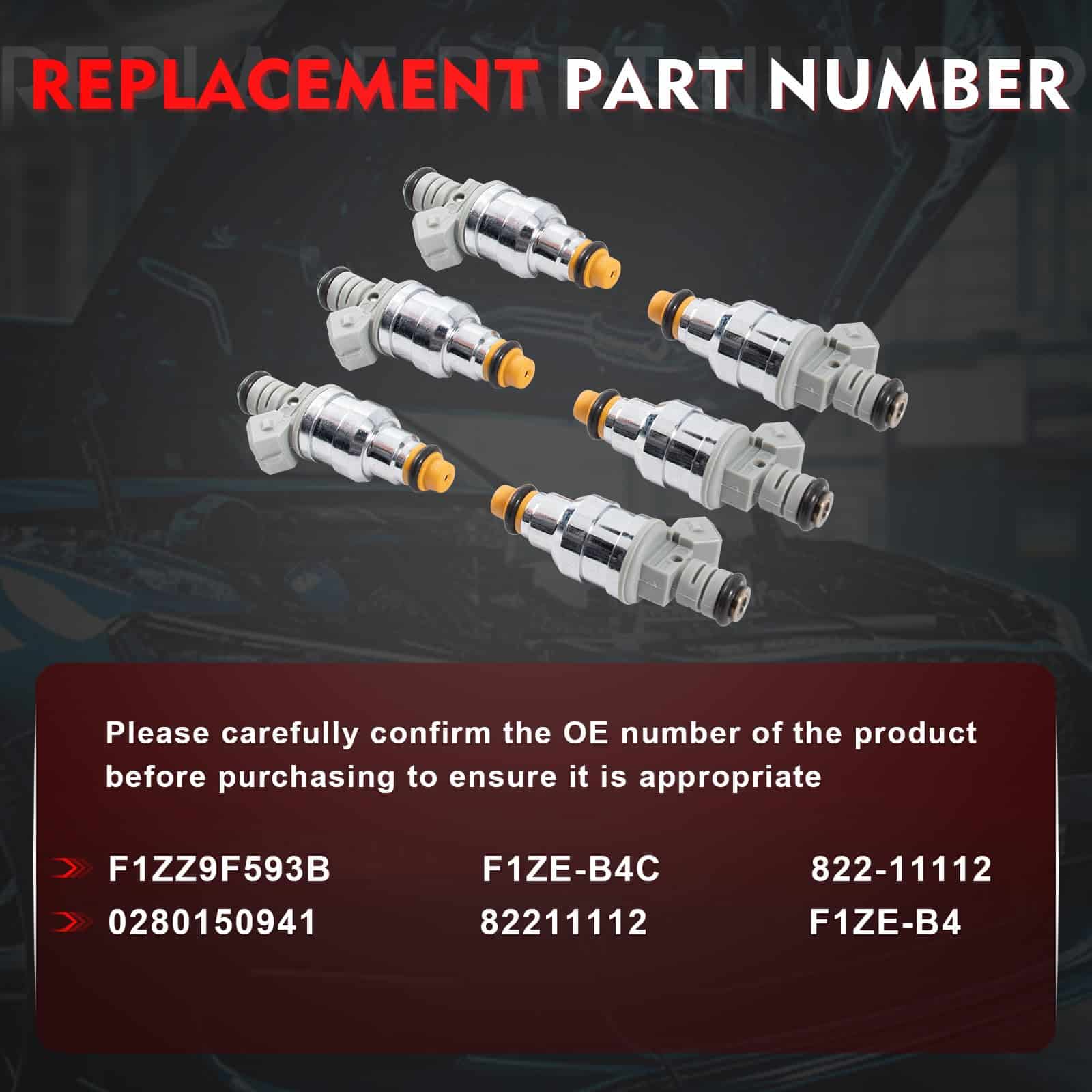 Conjunto de 6 inyectores de combustible Merautop SJ - Imagen 4