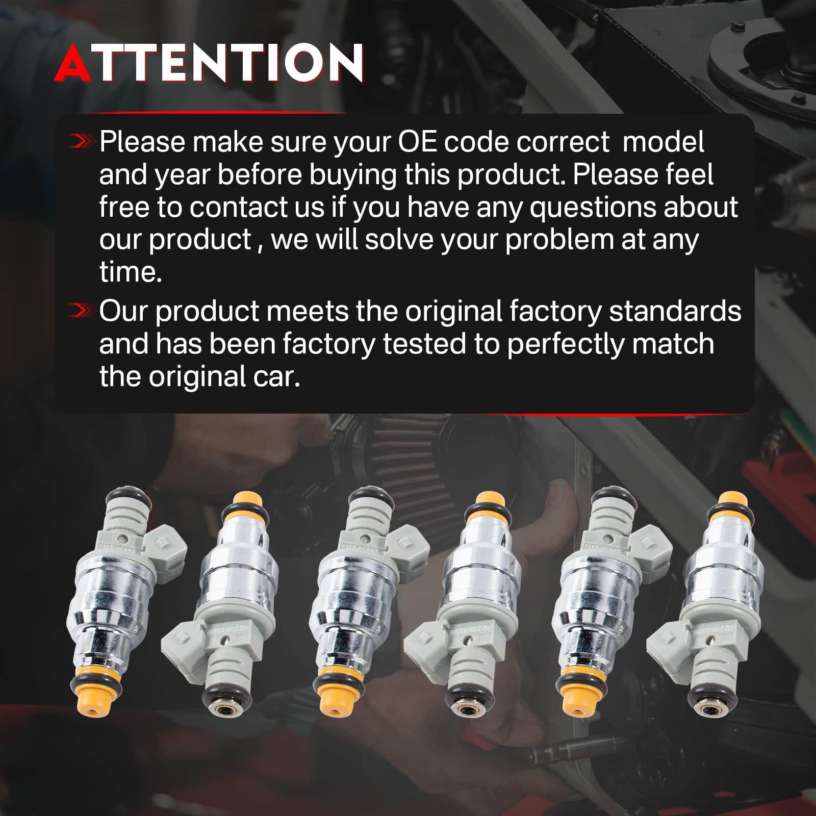 Conjunto de 6 inyectores de combustible Merautop SJ - Imagen 7