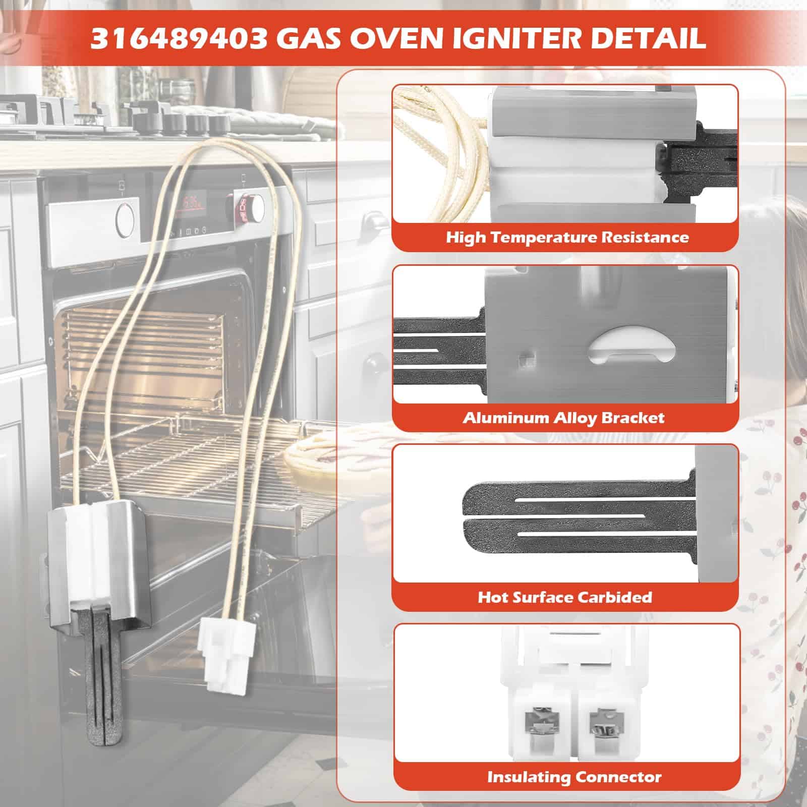 316489403 5304508786 Ignitor de Horno a Gas para Kenmore - Imagen 4