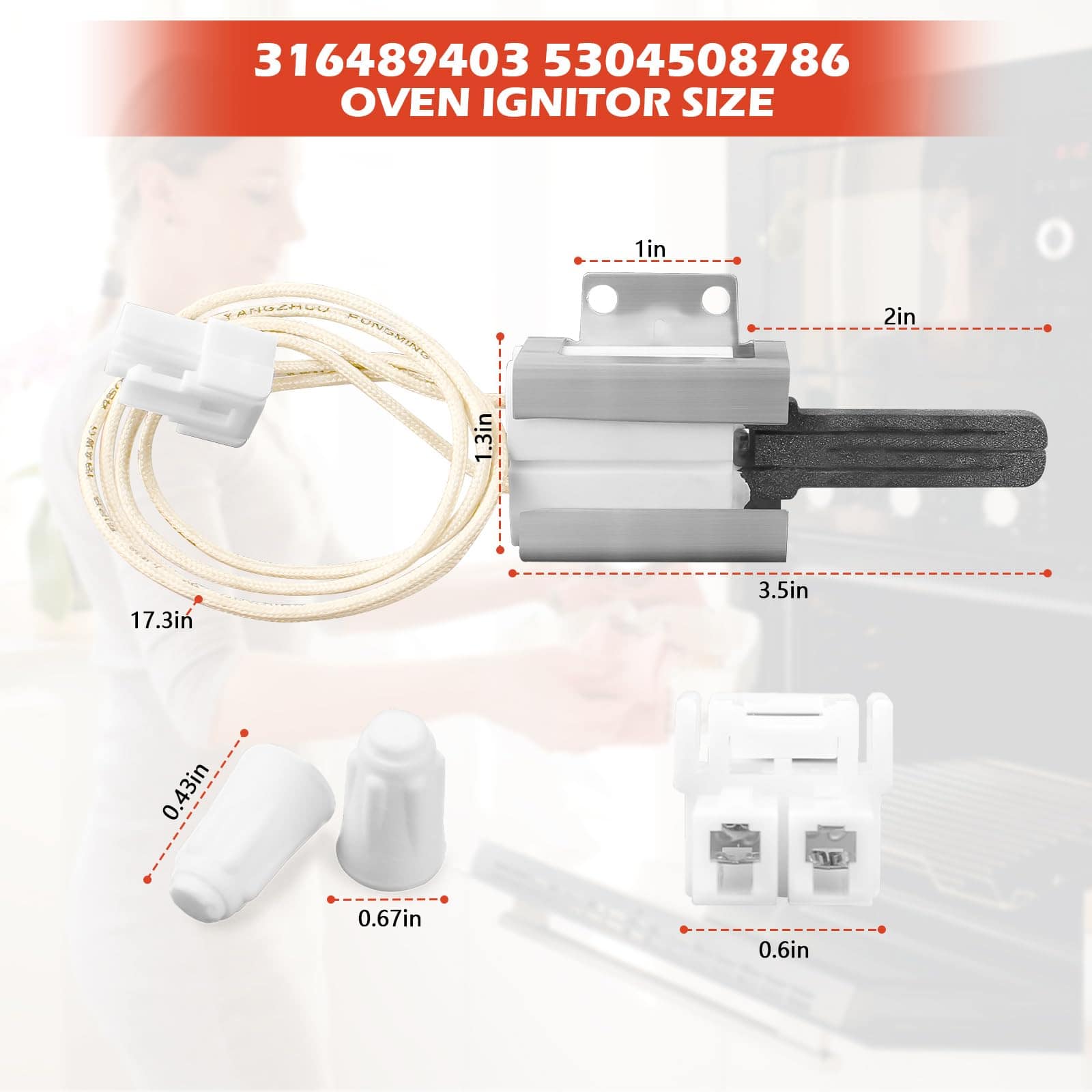 316489403 5304508786 Ignitor de Horno a Gas para Kenmore - Imagen 3