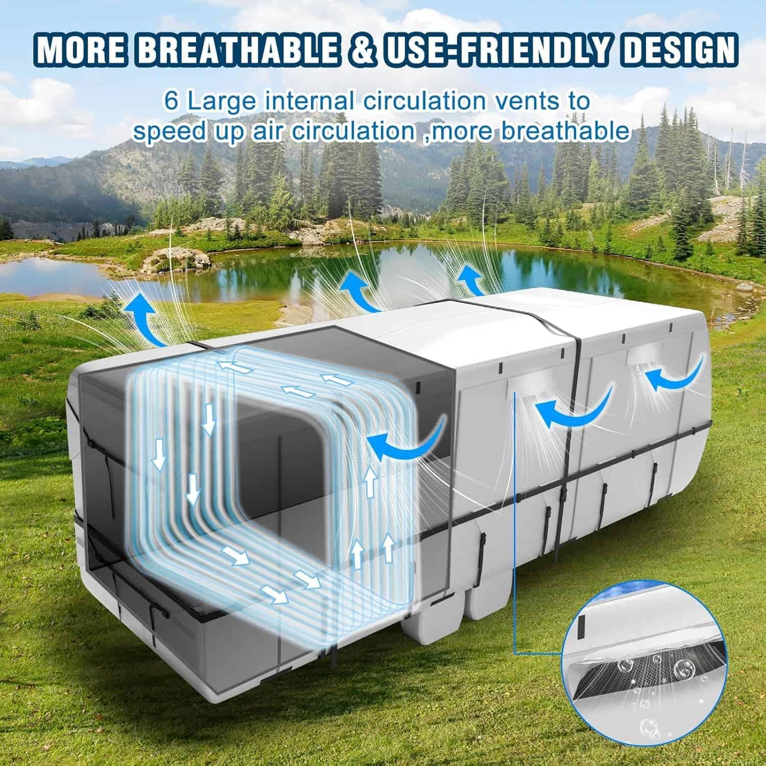 Cubierta RV DenForste Oxford, 30-33 pies Cubierta de - Imagen 4