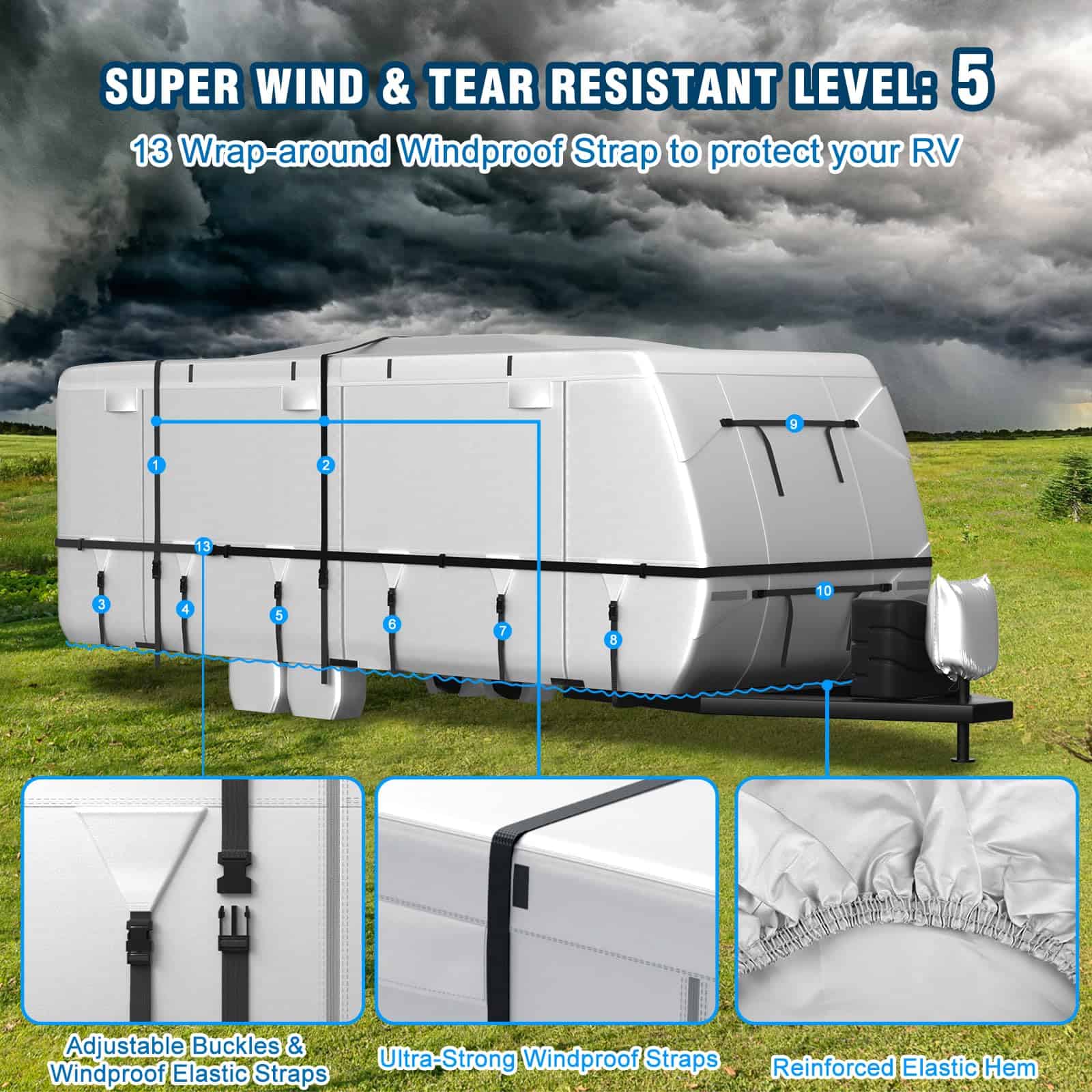 Cubierta RV DenForste Oxford, 30-33 pies Cubierta de - Imagen 6