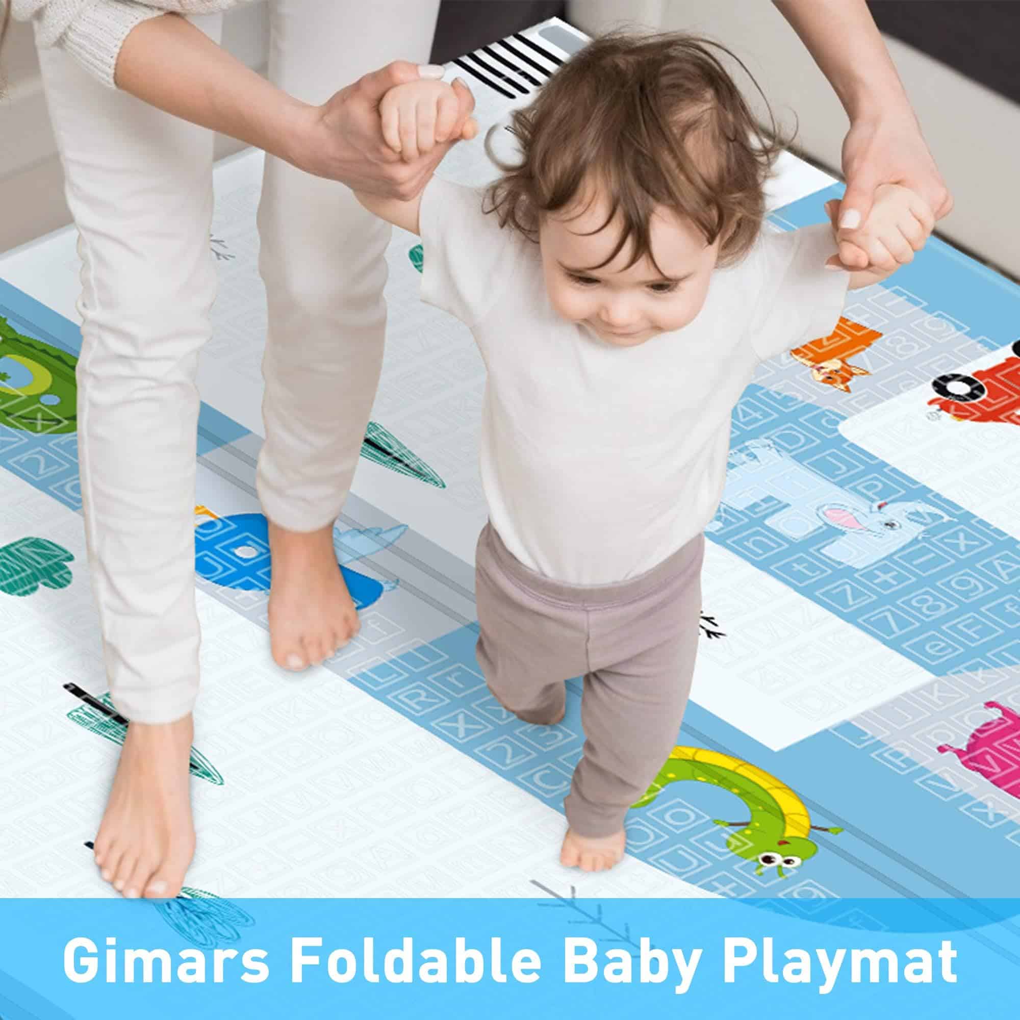 Tapete de juego para bebé Gimars, tapete plegable y - Imagen 8