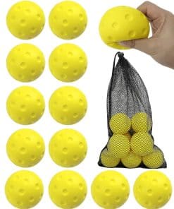 Paquete de 12 Bolas de Pickleball de Espuma Tarutaru -
