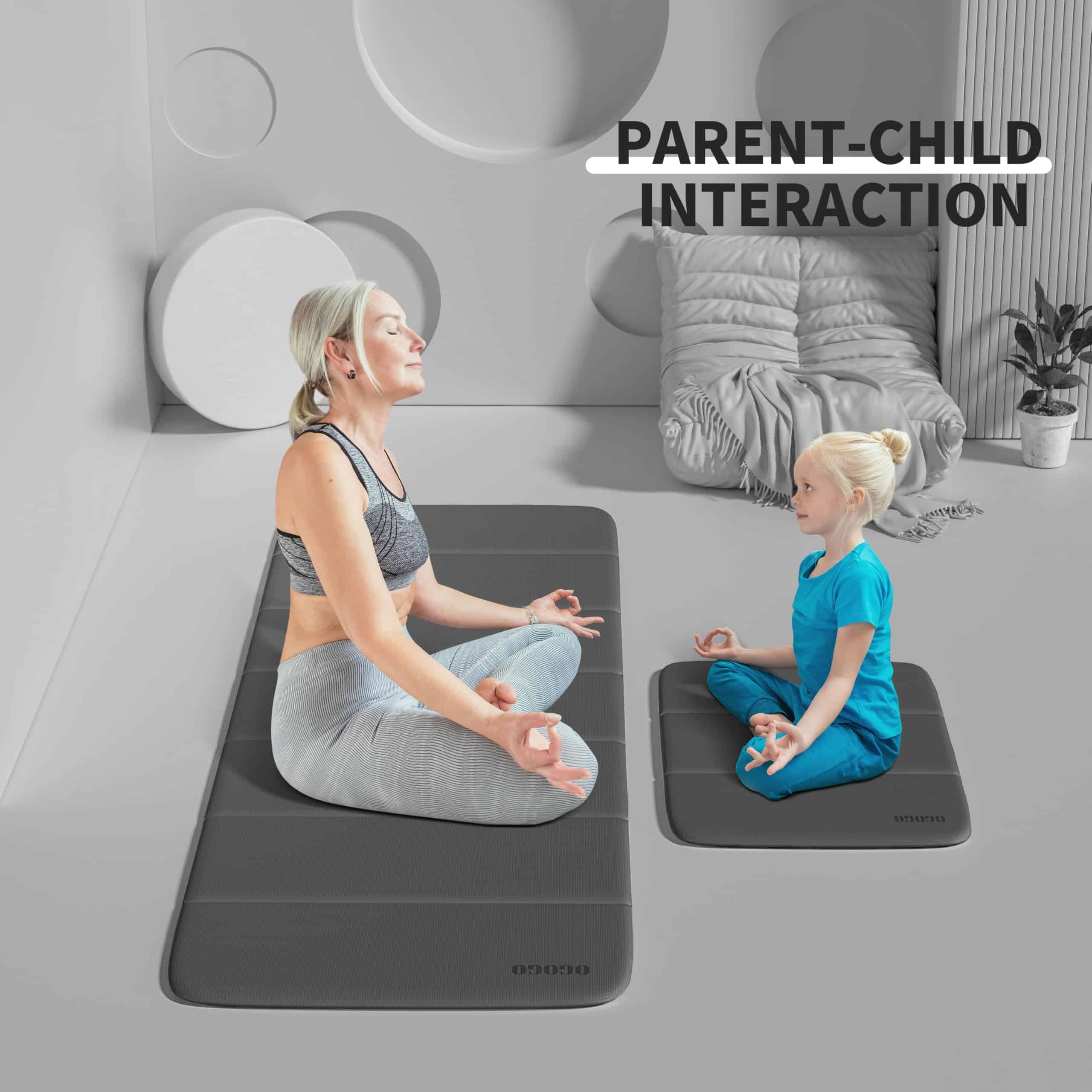 Tapete de Yoga para Niños Extra Grueso de -Gris - Imagen 6