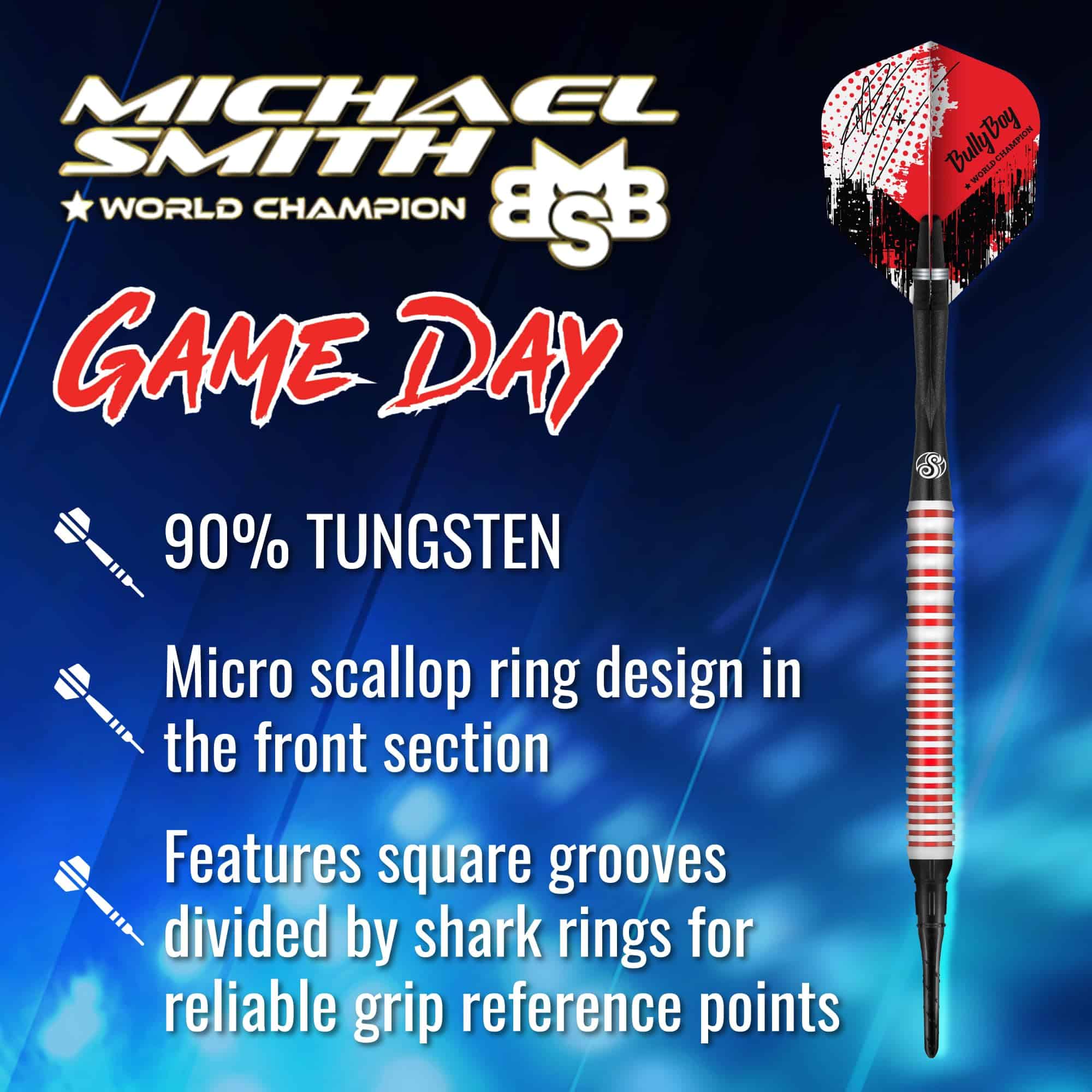 Set de Dardos Blandos Shot! Michael Smith Game Day 90% - Imagen 4