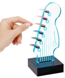 Organizador de púas de guitarra iluminado � Exhibición de