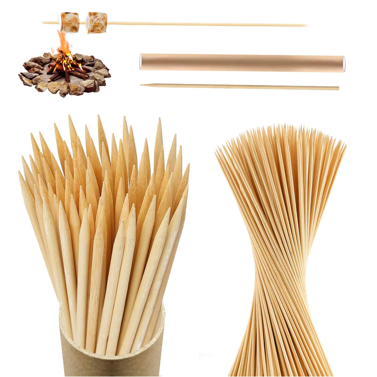 Palitos 100 unidades para S'mores de 91 cm de Espesor Extra