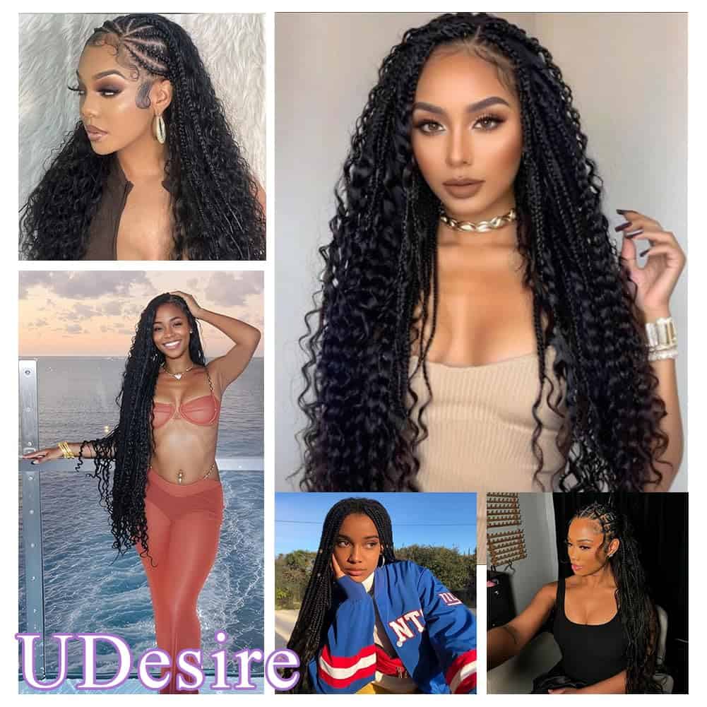 Cabello de Trenzado Humano UDesire 24 Pulgadas 2 Paquetes - Imagen 8