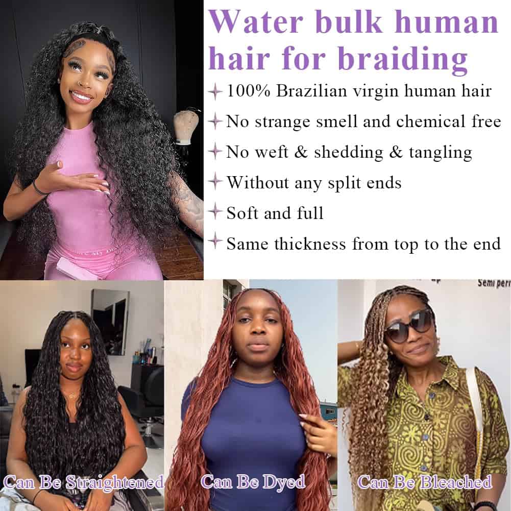 Cabello de Trenzado Humano UDesire 24 Pulgadas 2 Paquetes - Imagen 5