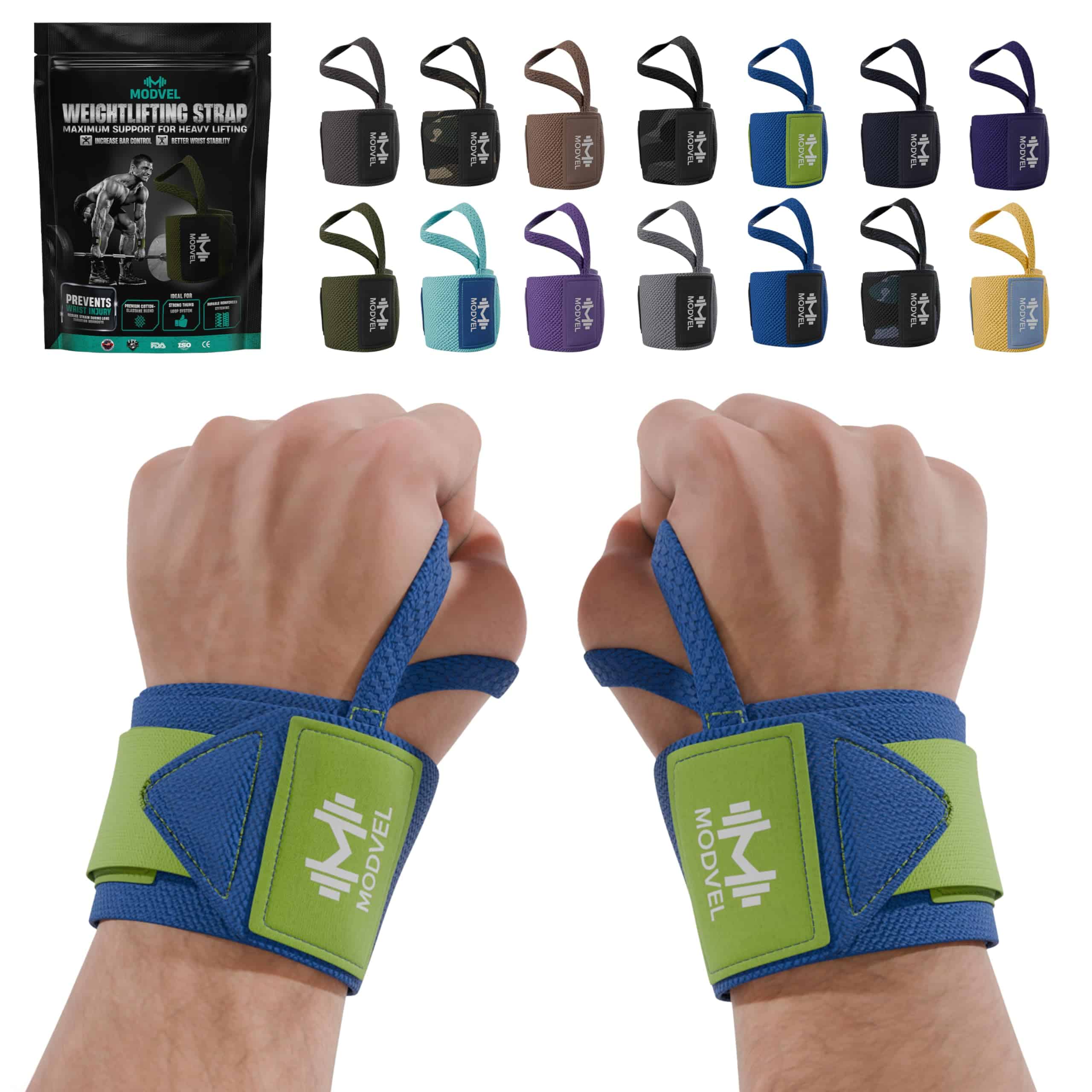 Vendas de Muñeca Ajustables Modvel -Azul/Verde