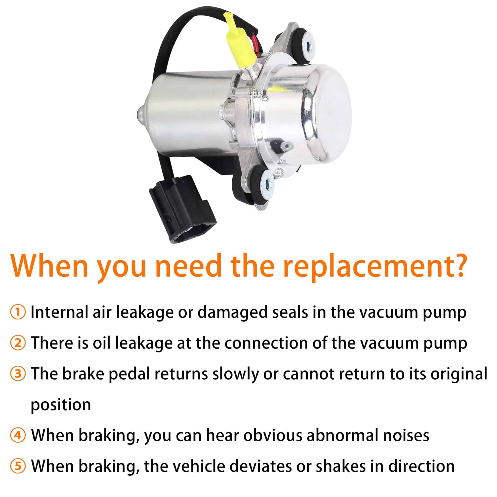 FIQAPJ Bomba de vacío del freno reemplaza # 20804130, - Imagen 3