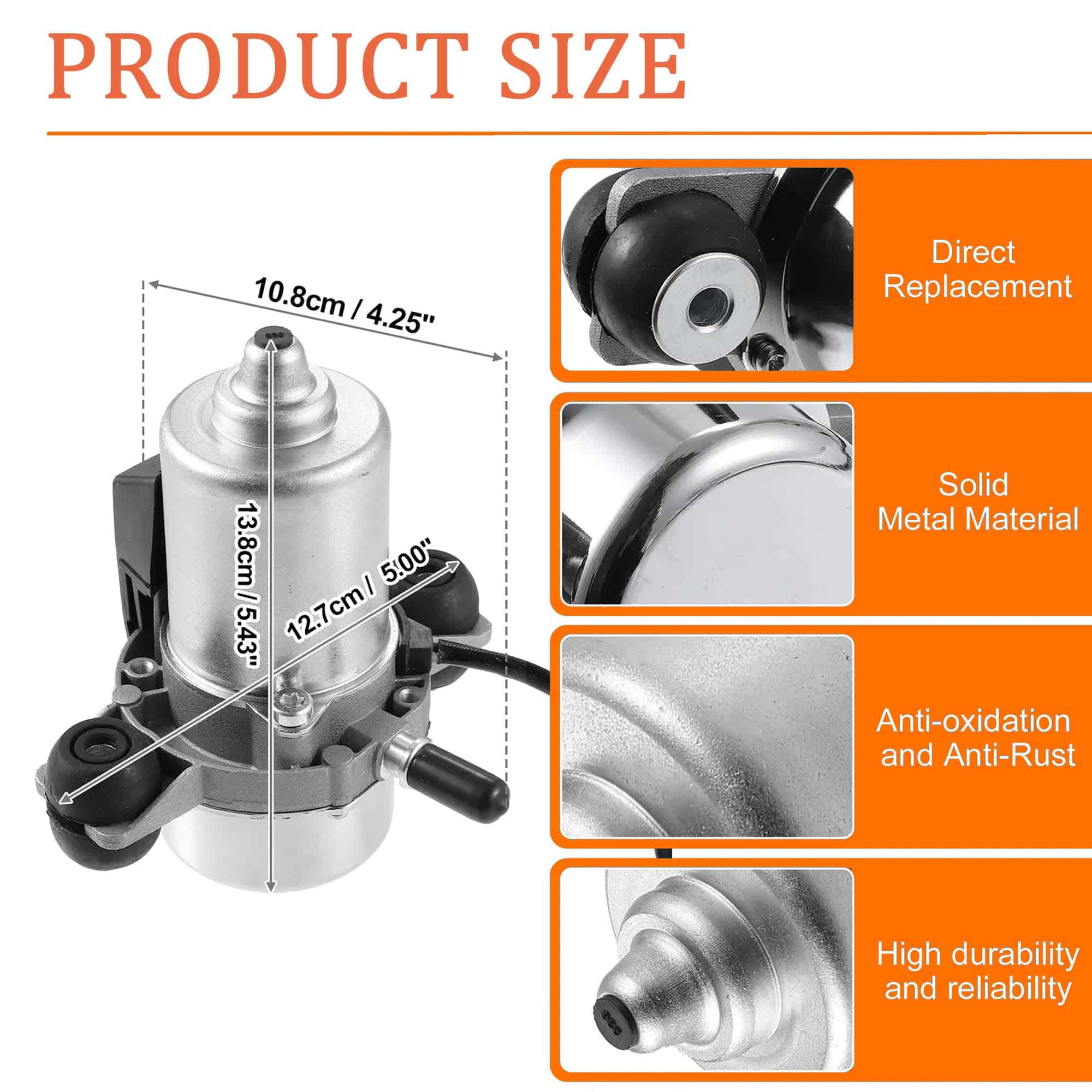 FIQAPJ Bomba de vacío del freno reemplaza # 20804130, - Imagen 4