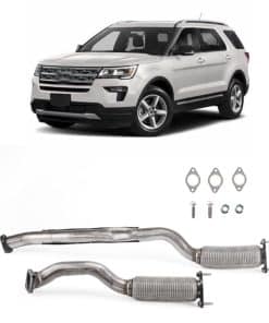 Tubo de escape delantero de acero inoxidable 409 compatible