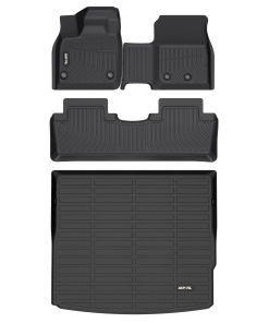 AIPOIL Juego de Tapetes para Pisos y Forro -Negro