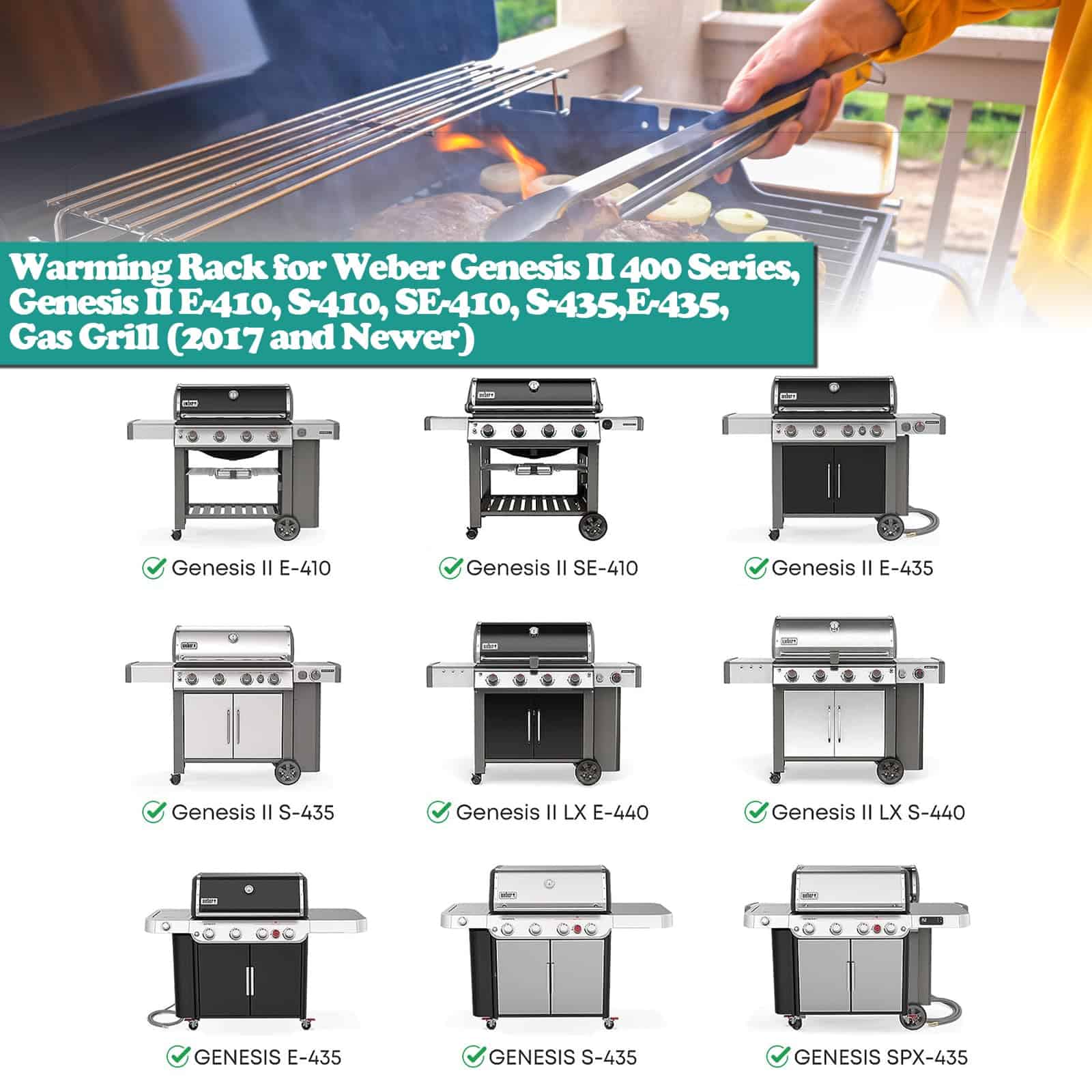 Parrilla de Calentamiento EasiBBQ 66045 para Weber Genesis - Imagen 6