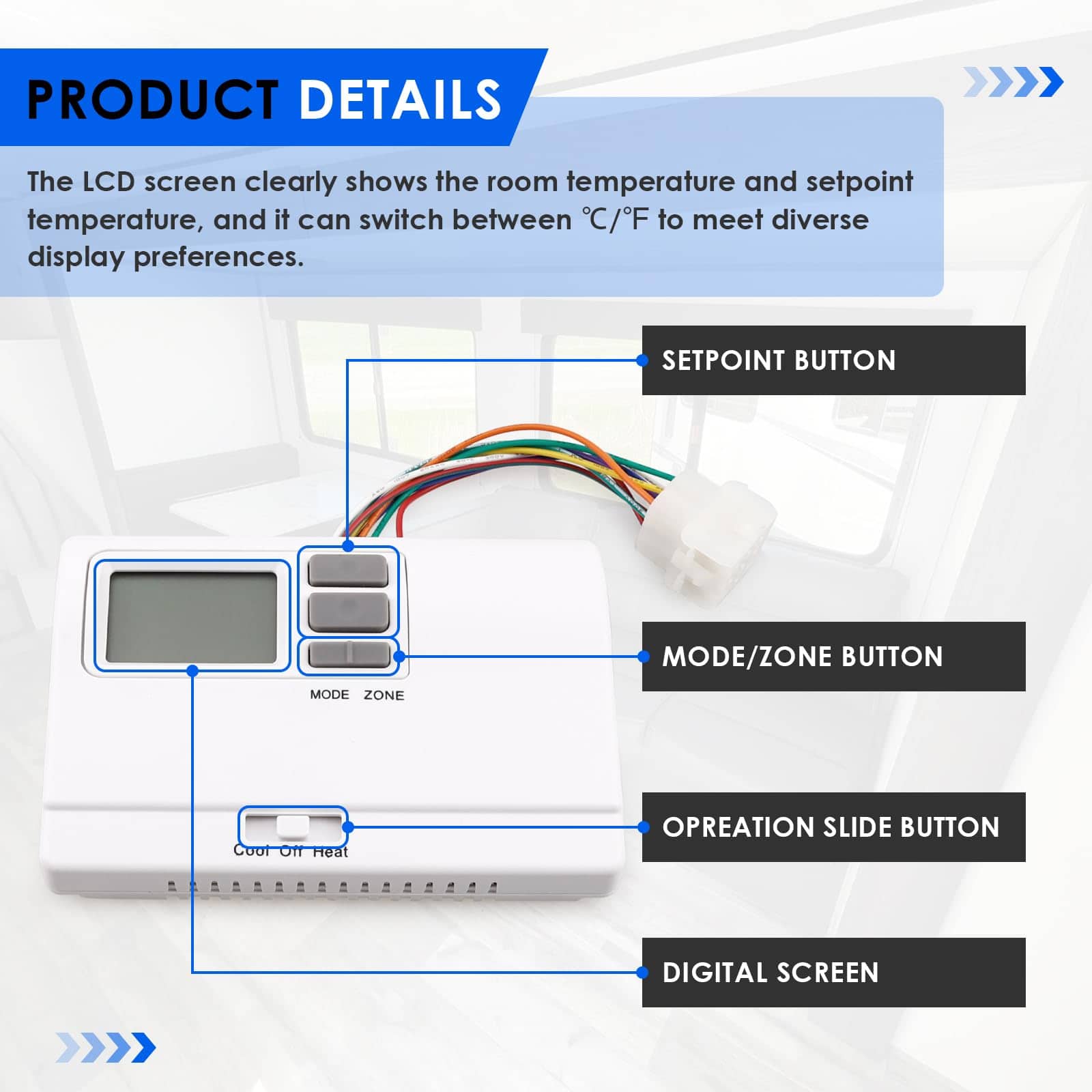 Termostato para Rv 8330D3351 Compatible con Coleman - Imagen 7