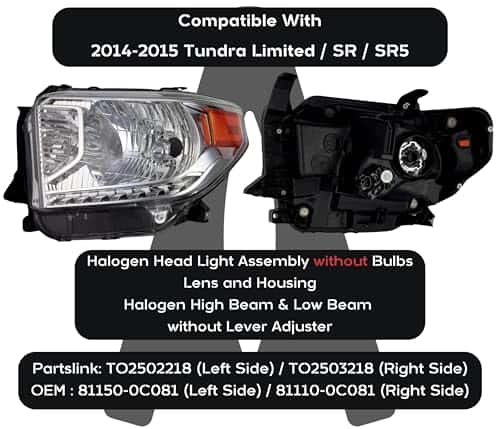 Faros Delanteros de Repuesto para Toyota 2014 2015 Tundra - Imagen 5