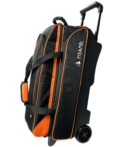 Bolso de bolos Pyramid Prime Triple Roller (Negro/Naranja)