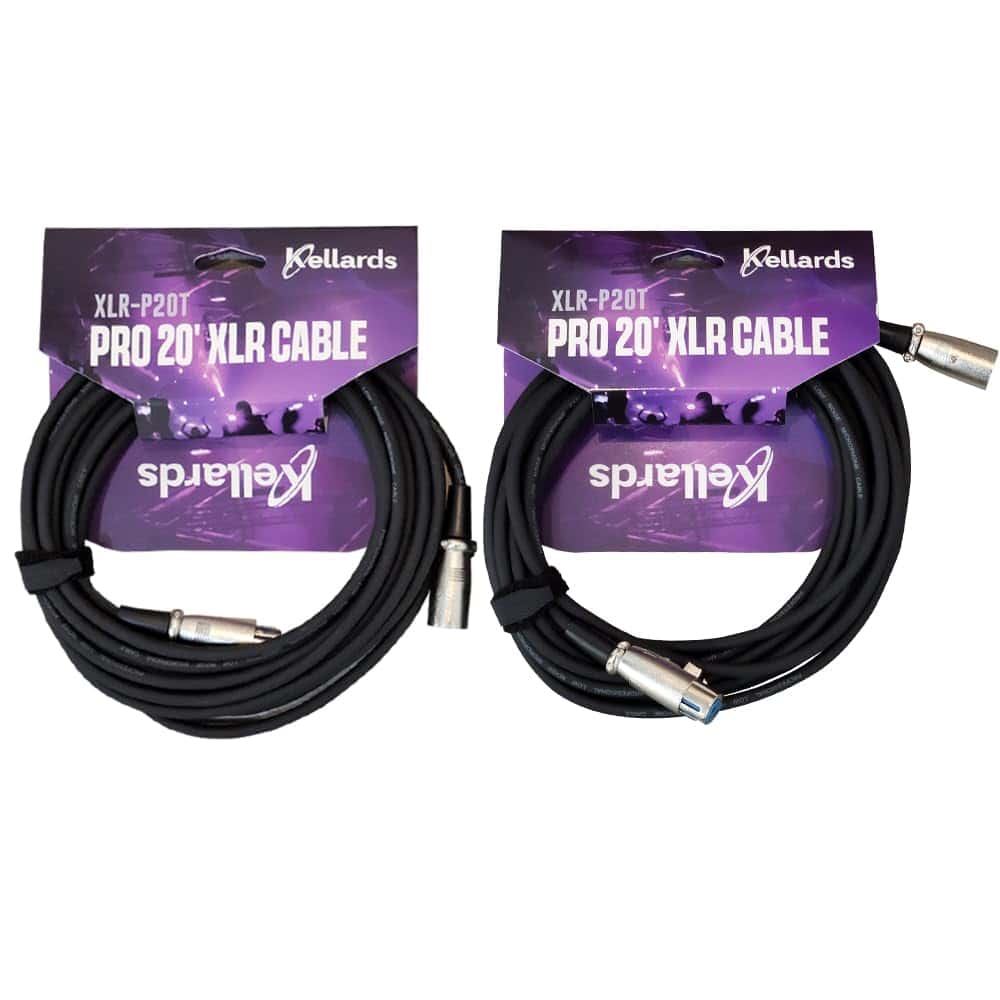 Cable de micrófono XLR Kellards XLR-P20T Pro de 20 pies,