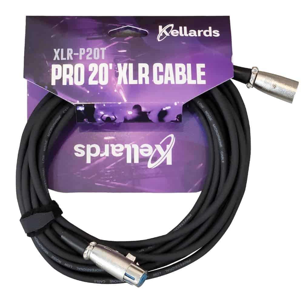 Cable de micrófono XLR Kellards XLR-P20T Pro de 20 pies, - Imagen 3