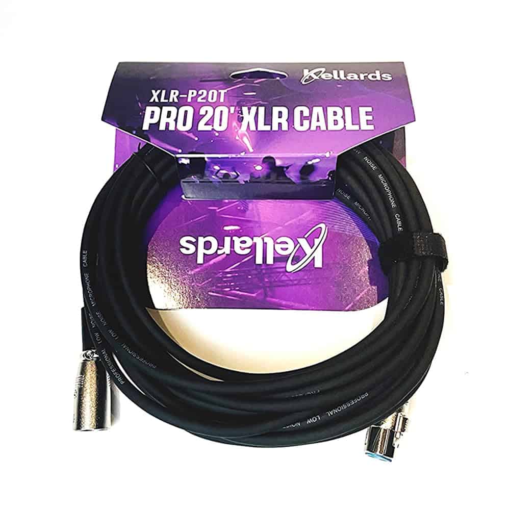 Cable de micrófono XLR Kellards XLR-P20T Pro de 20 pies, - Imagen 4
