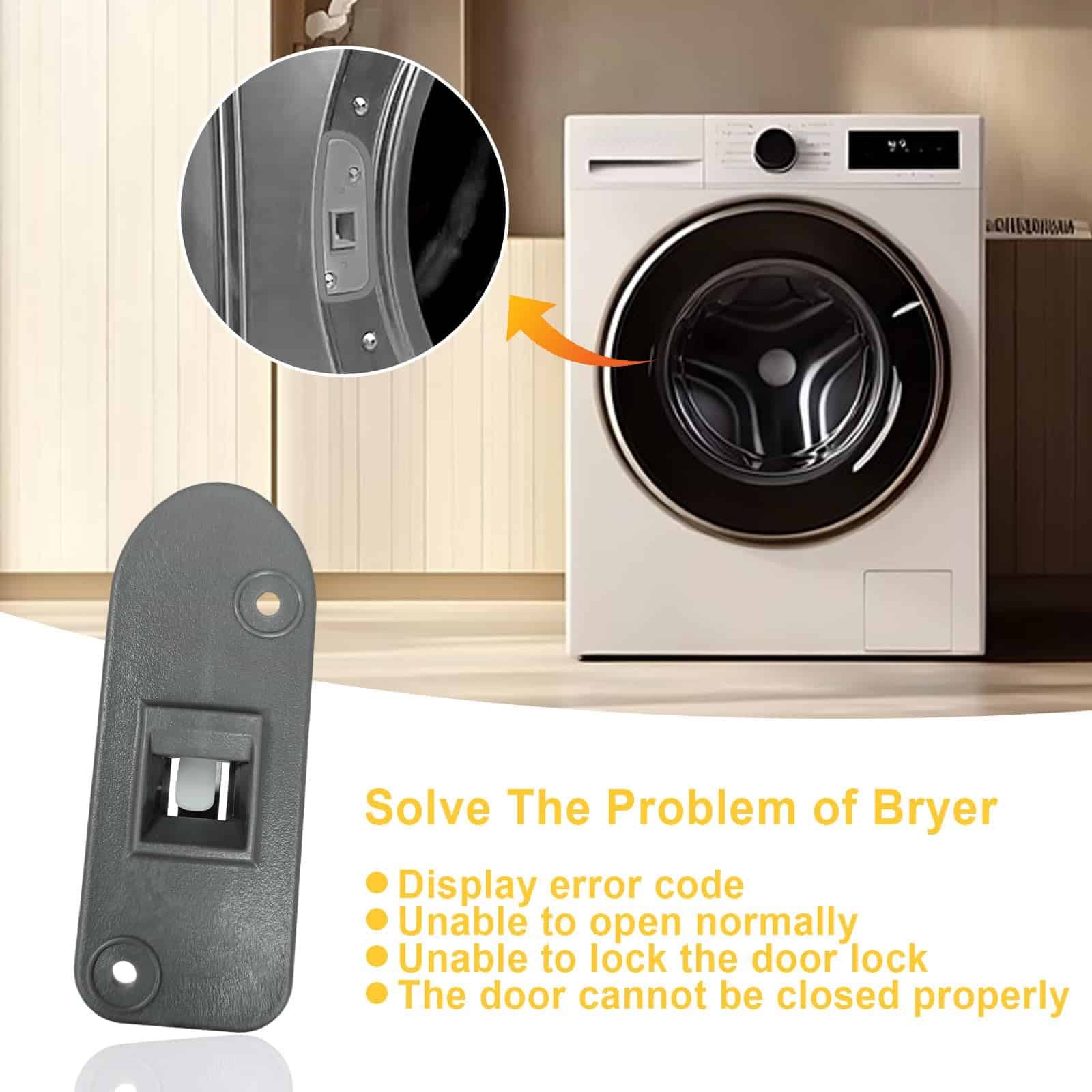 Ensamblaje de pestillo de puerta para secadora DC97-18057A - Imagen 7