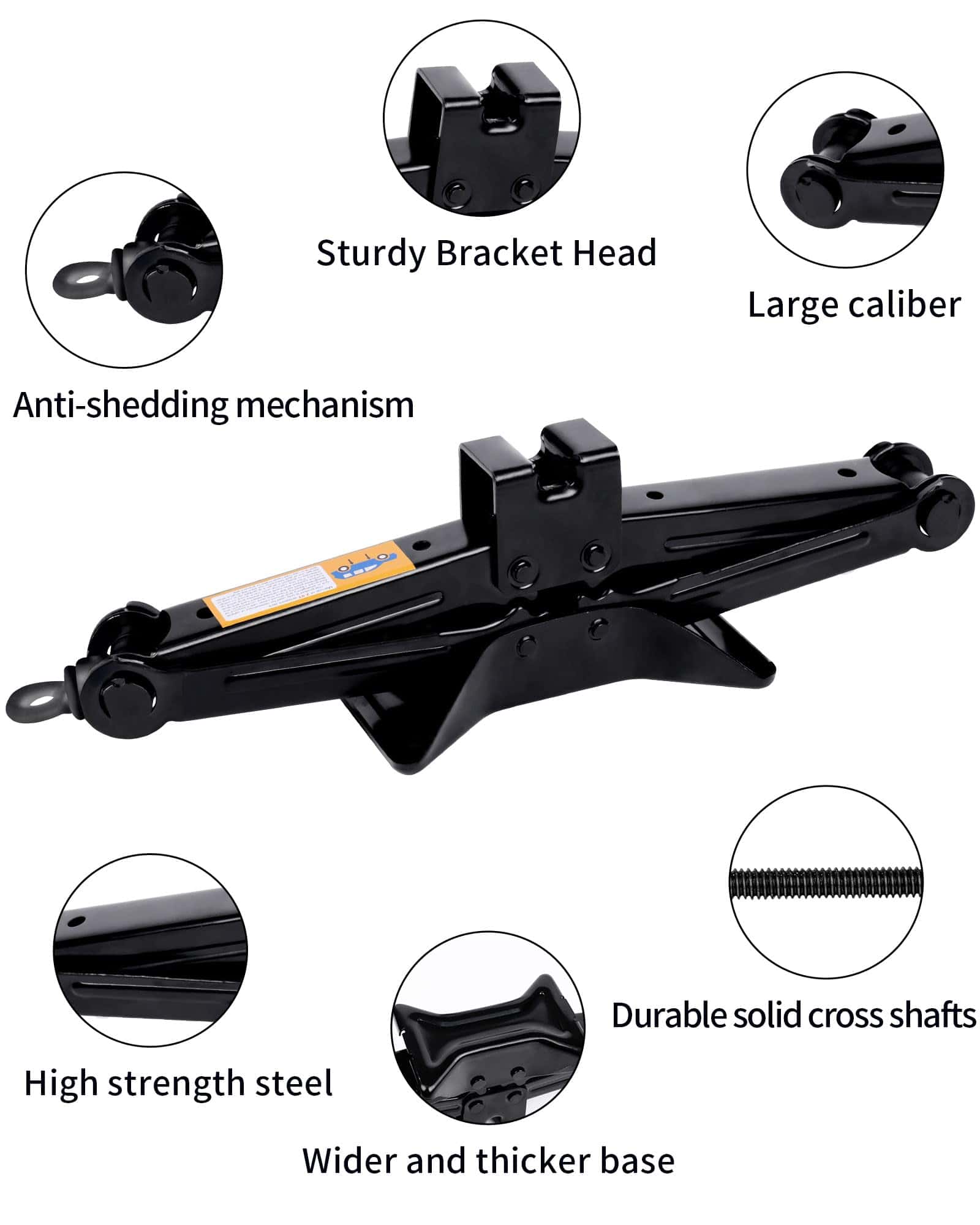 Gato de tijera de 1.5 toneladas en el kit de emergencia en - Imagen 3