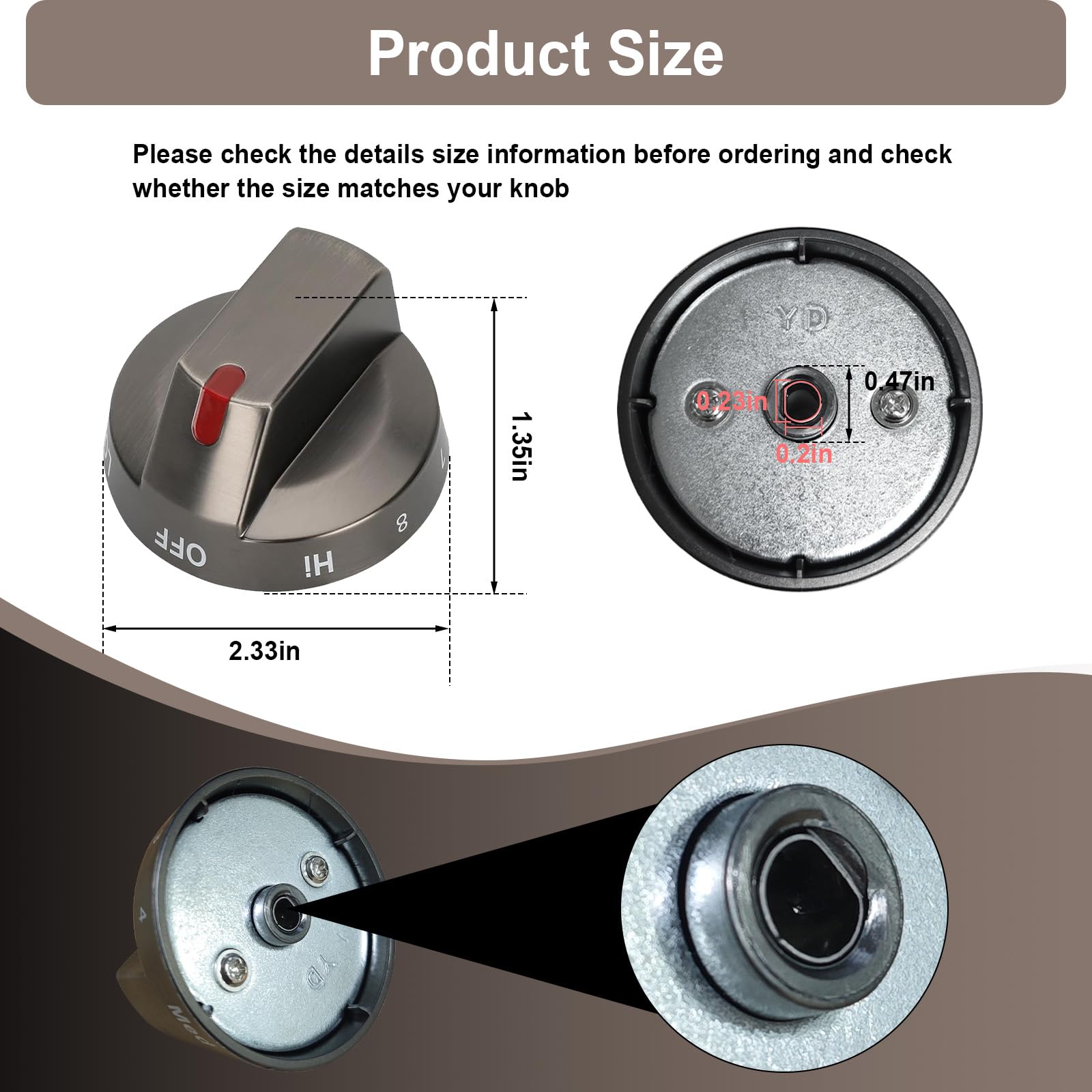 OEM DG64-00975A 4PCS Perillas de Control para Estufa - Imagen 4