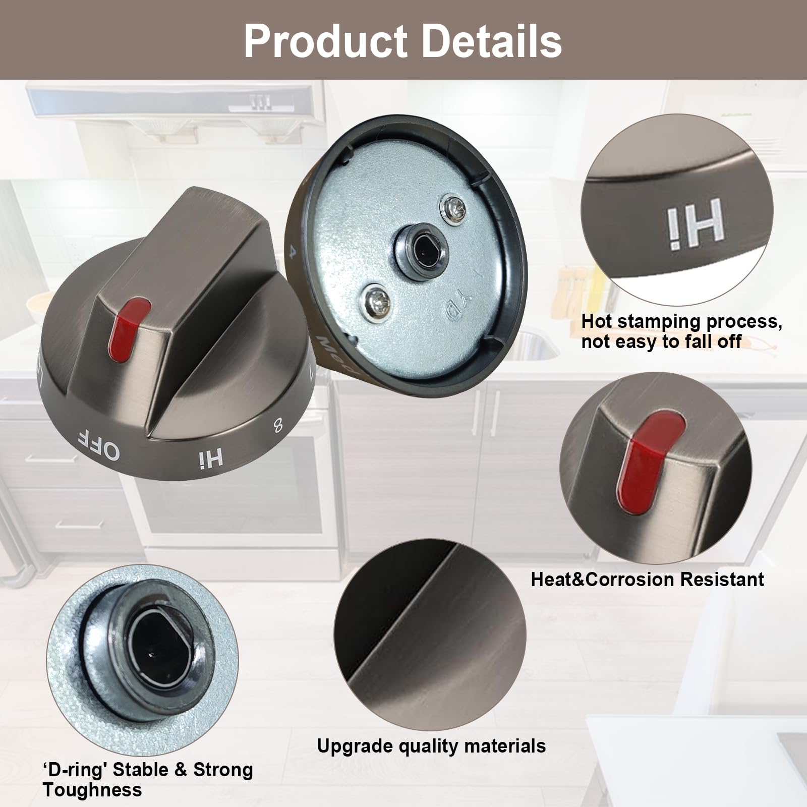 OEM DG64-00975A 4PCS Perillas de Control para Estufa - Imagen 5