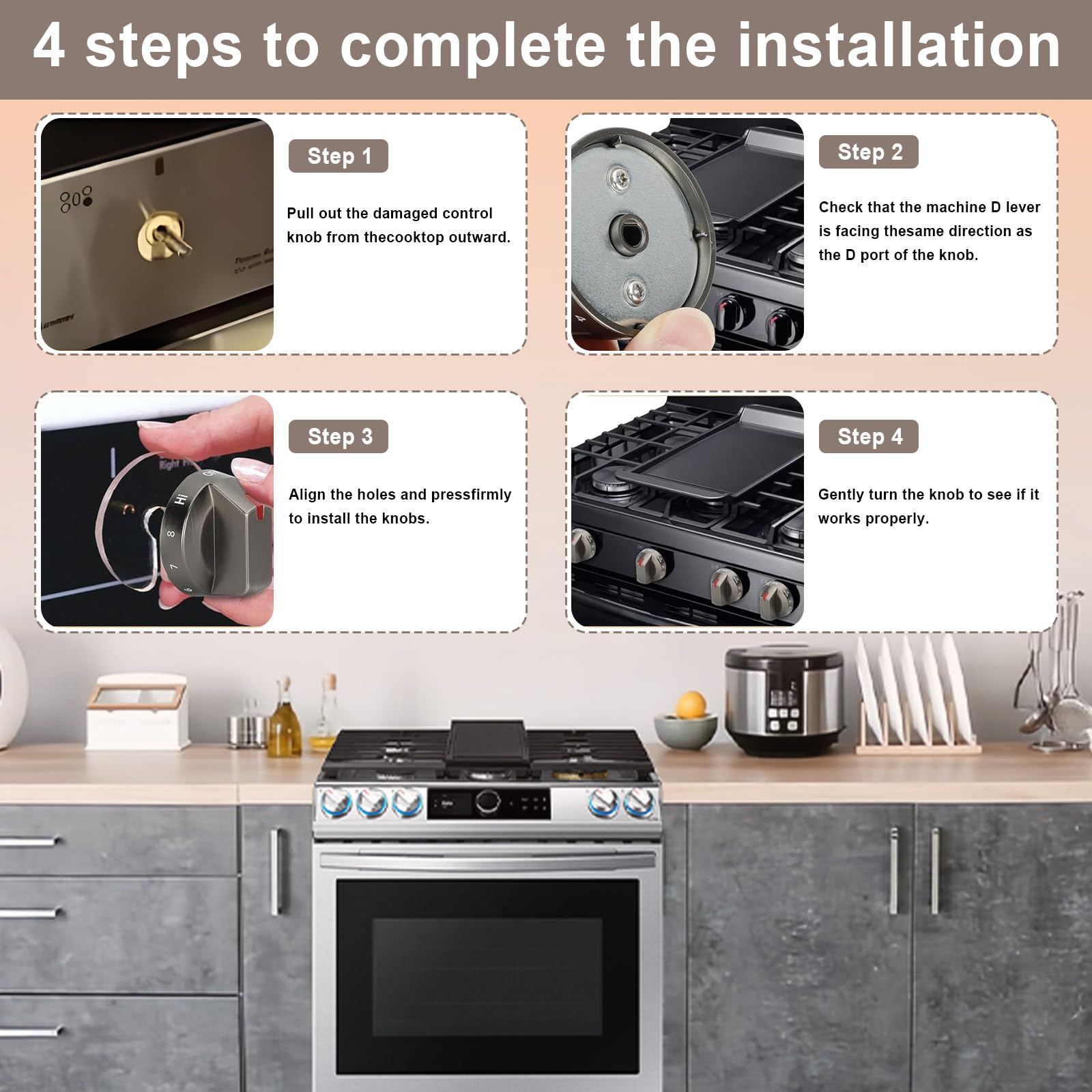 OEM DG64-00975A 4PCS Perillas de Control para Estufa - Imagen 6