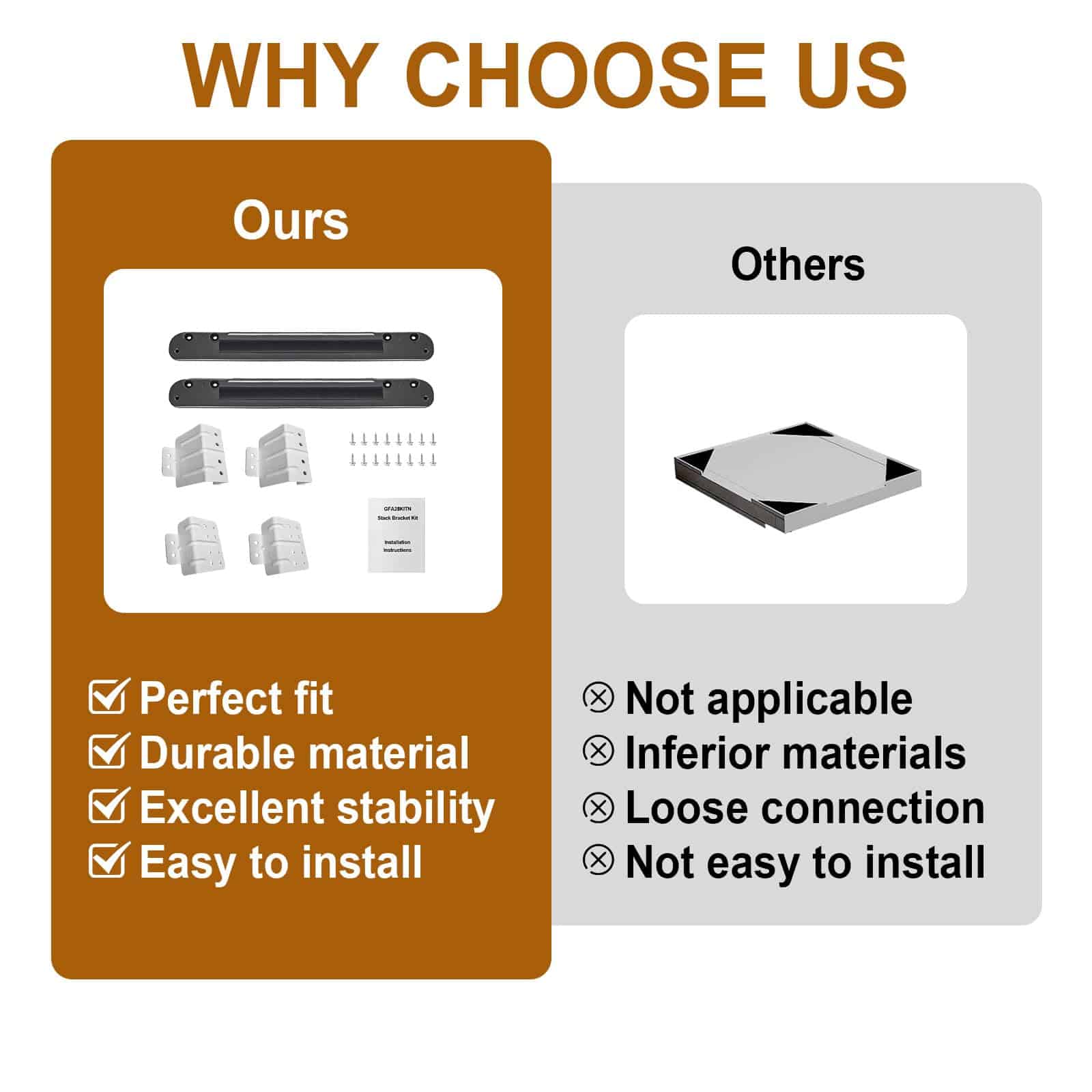 Kit de Apilamiento Compatible con Lavadora Secadora GE, Kit - Imagen 8