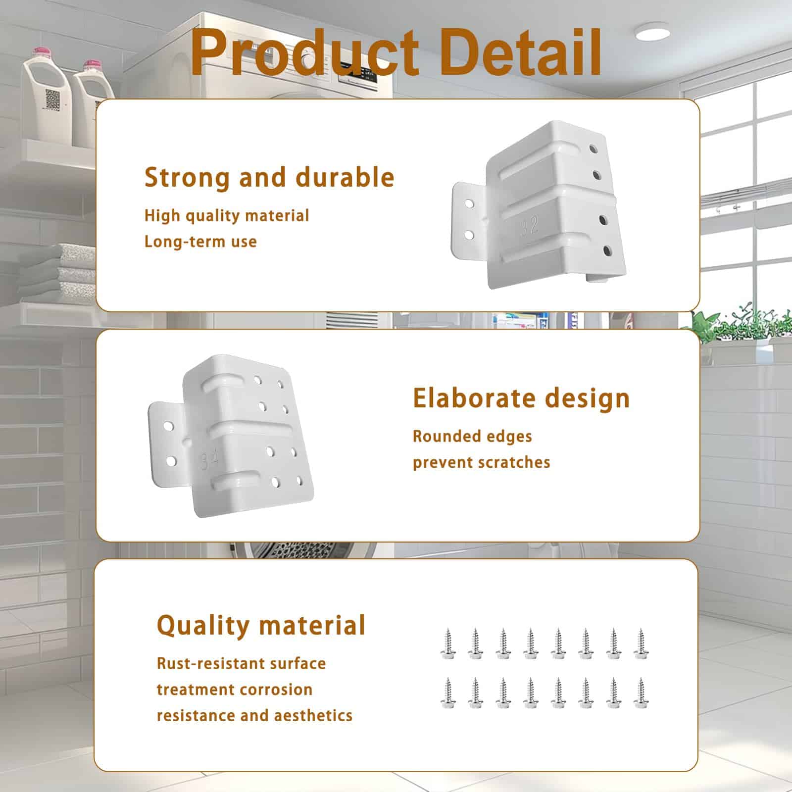 Kit de Apilamiento Compatible con Lavadora Secadora GE, Kit - Imagen 5
