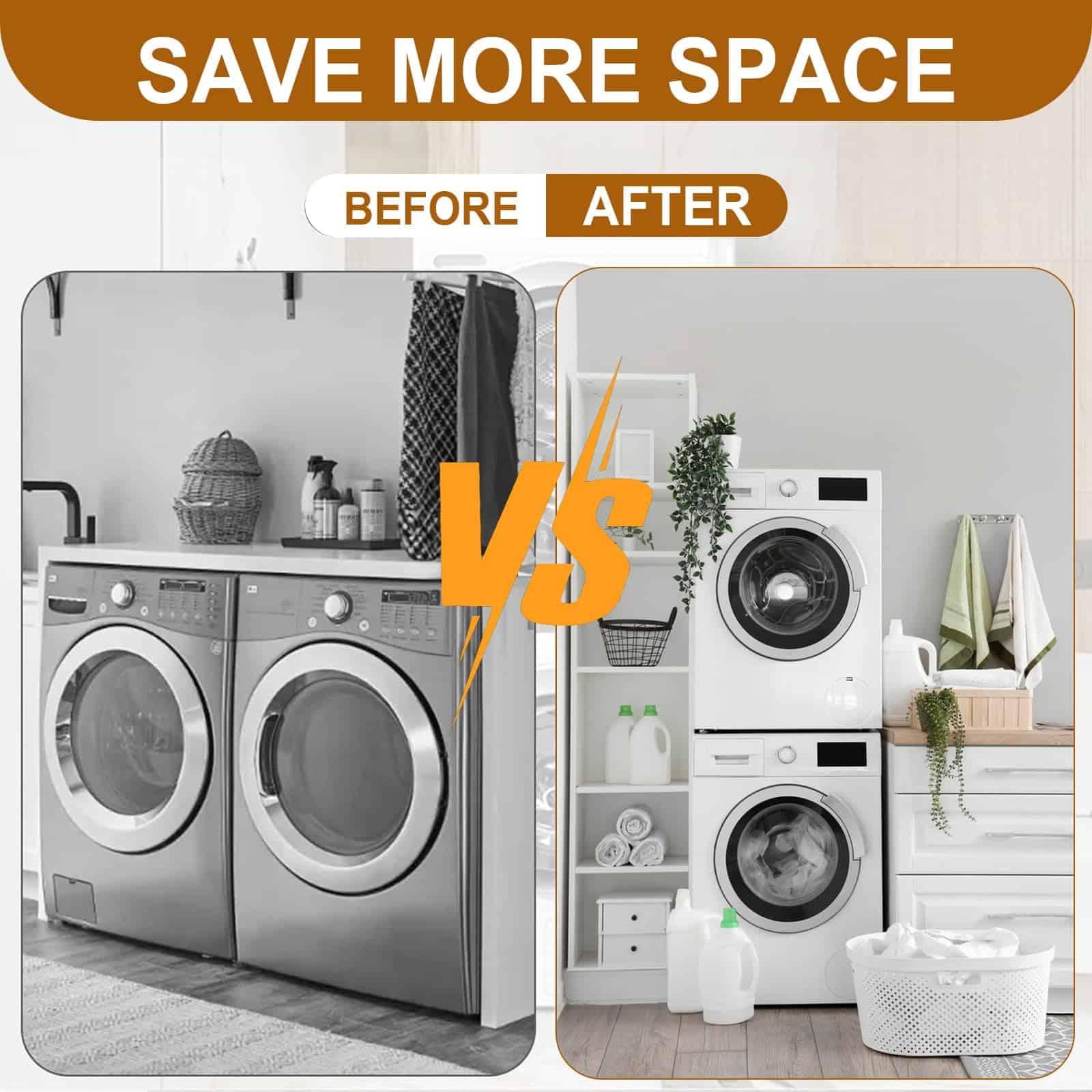 Kit de Apilamiento Compatible con Lavadora Secadora GE, Kit - Imagen 7