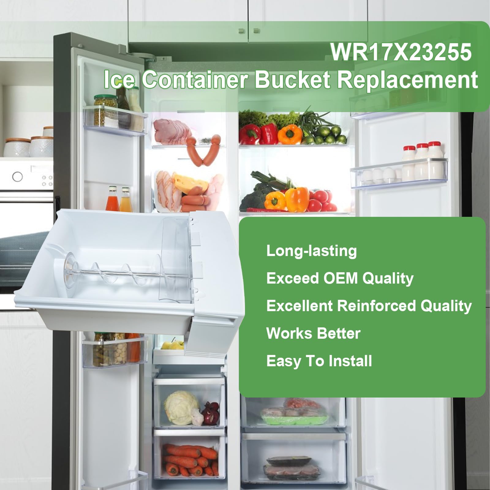 OEM WR17X23255 Ensamble de Cubo de Contenedor de Hielo - Imagen 7