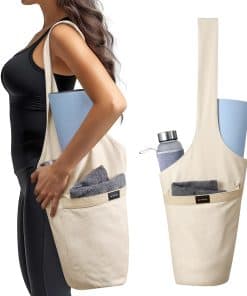 Bolso para tapete de yoga Navaris - Bolso beige para llevar
