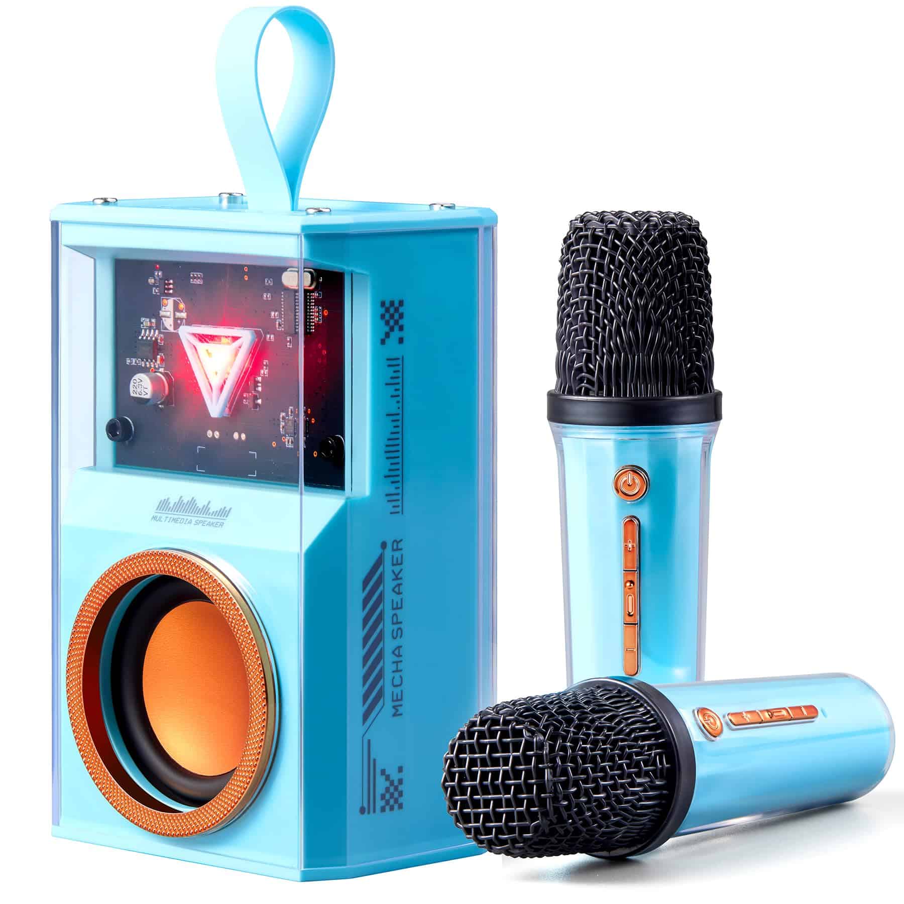 Máquina de Karaoke para Niños y Adultos, -Azul Cielo